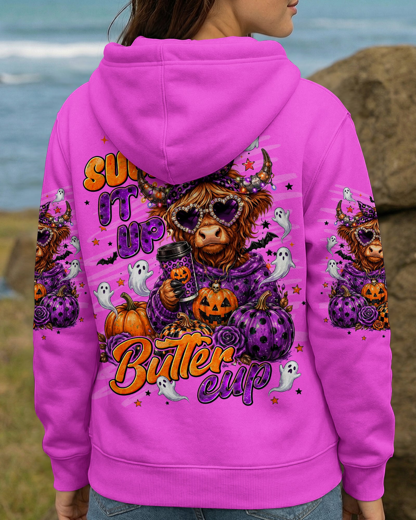 SUCK IT UP BUTTERCUP HIGHLAND COW HALLOWEEN ALL OVER PRINT  - TLNT2207261