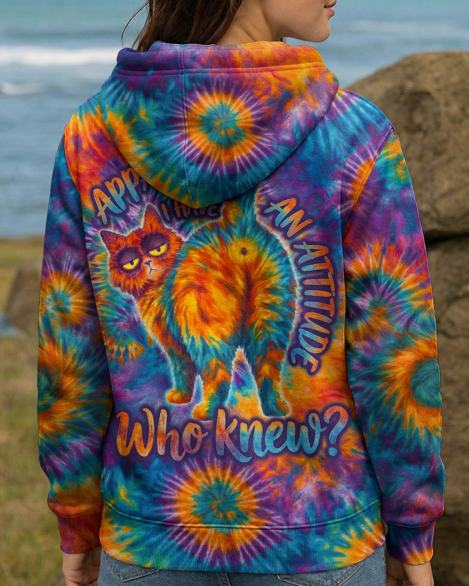 APPARENTLY I HAVE AN ATTITUDE WHO KNEW CAT ALL OVER PRINT - TM2803261