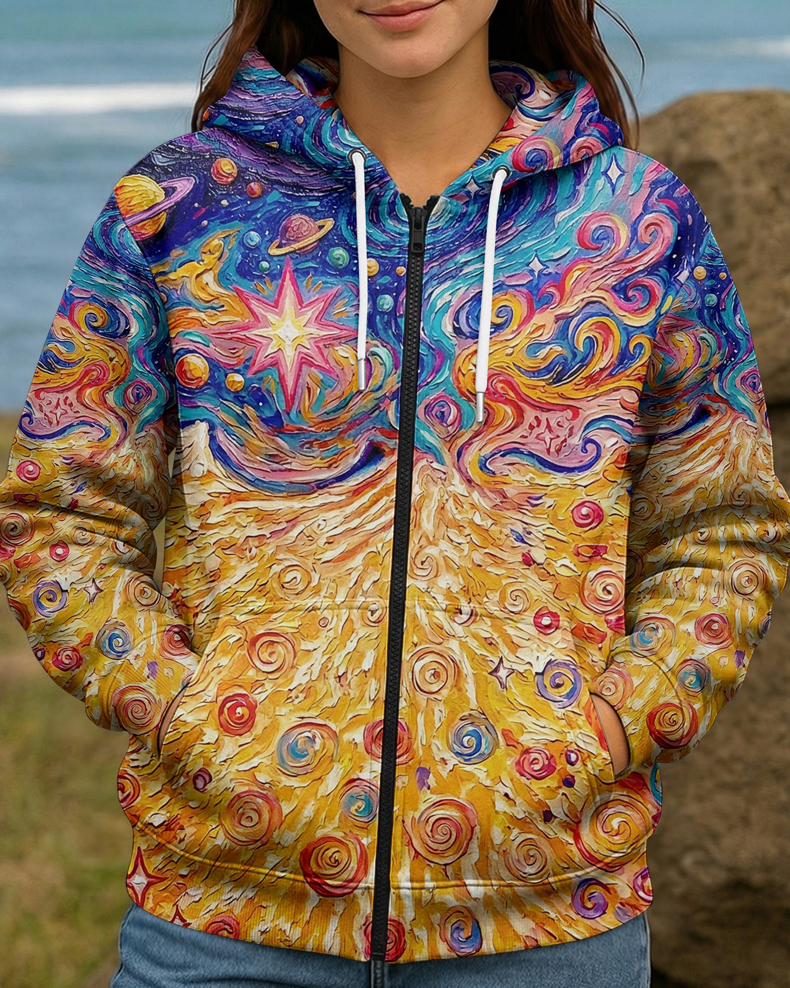 GALAXY CAT BURST SWIRL ALL OVER PRINT - TM0604261