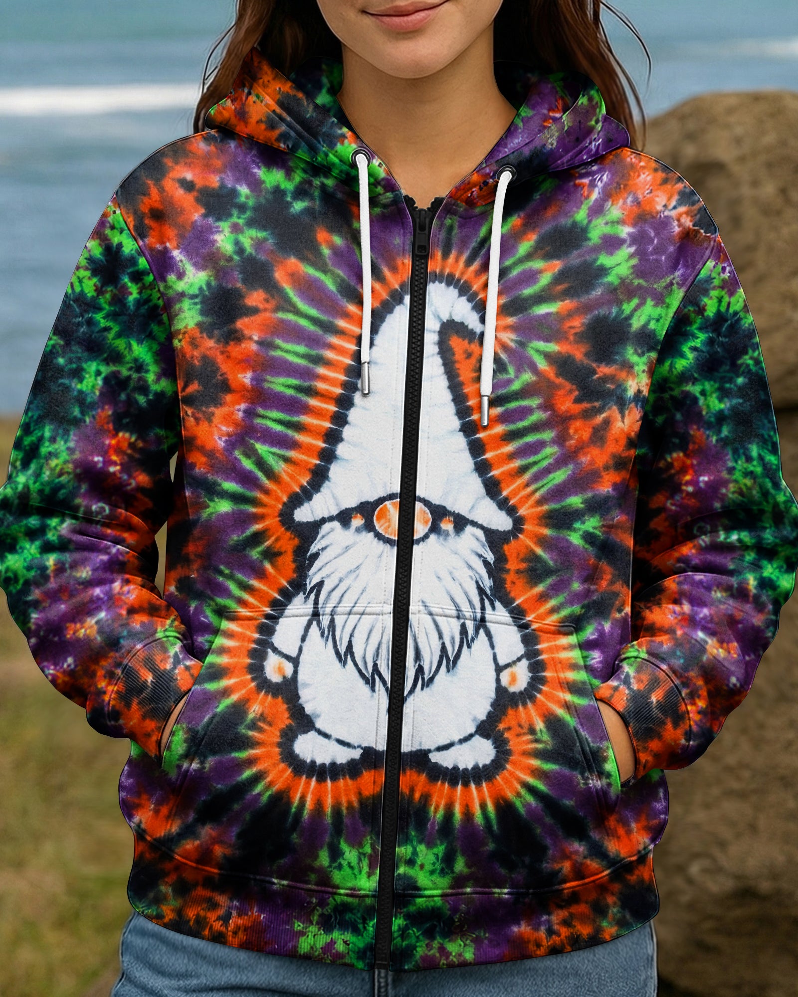 GNOME PURPLE ORANGE BURST ALL OVER PRINT - TLNT1706261