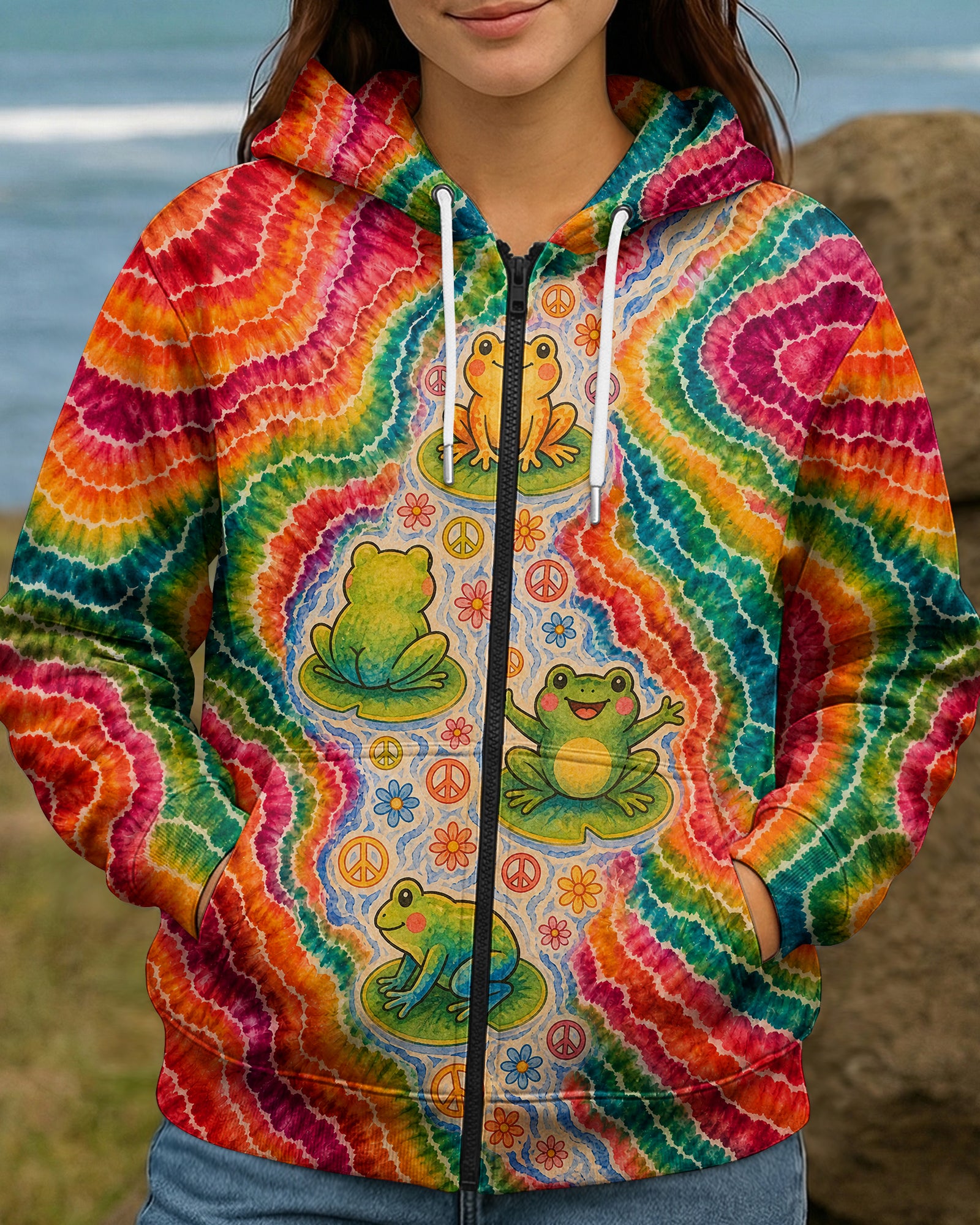 PEACEFUL FROG RAINBOW RIVER ALL OVER PRINT - KMTM1806262
