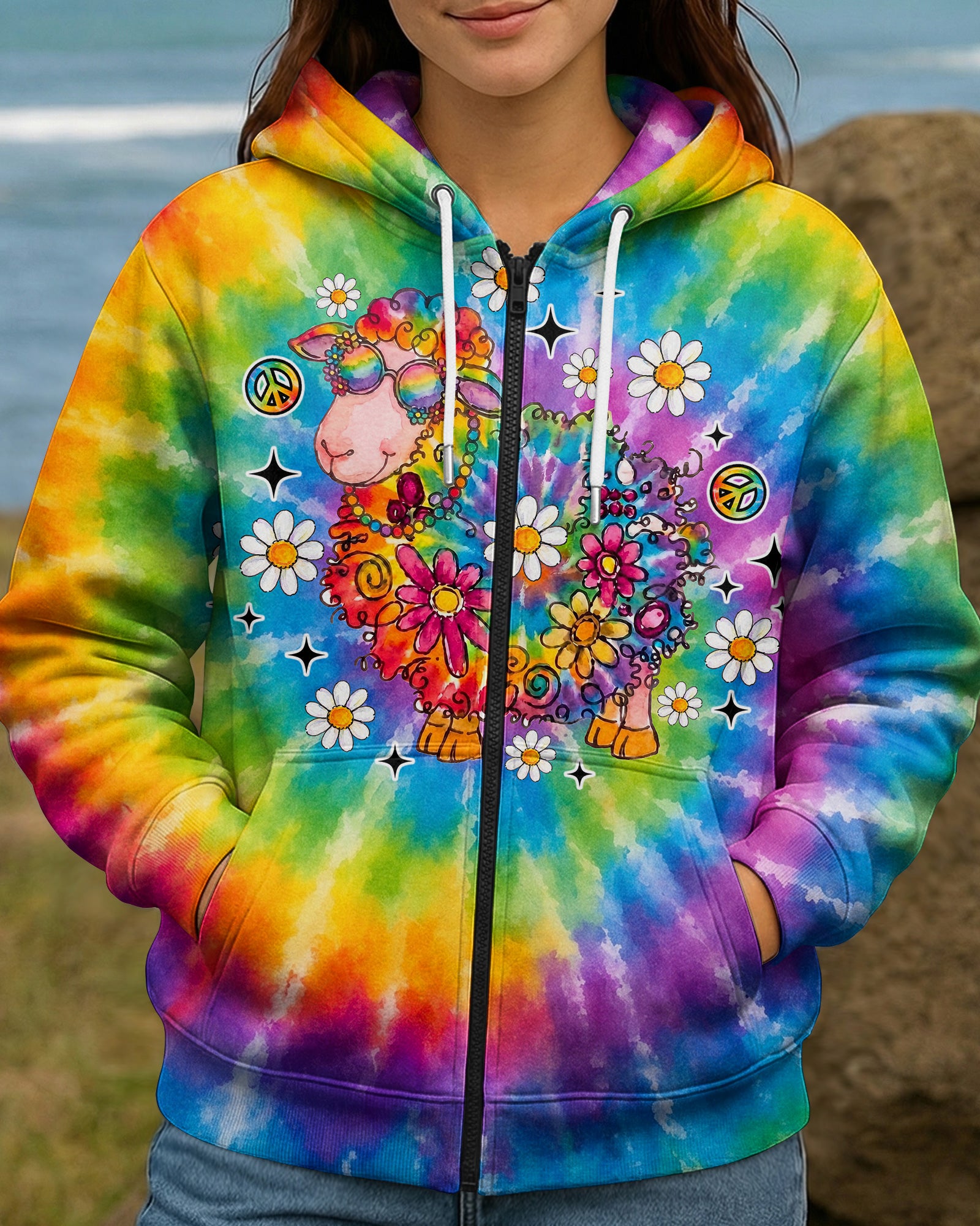I'M NOT THE BLACK SHEEP TIE DYE ALL OVER PRINT - TLNO2707263