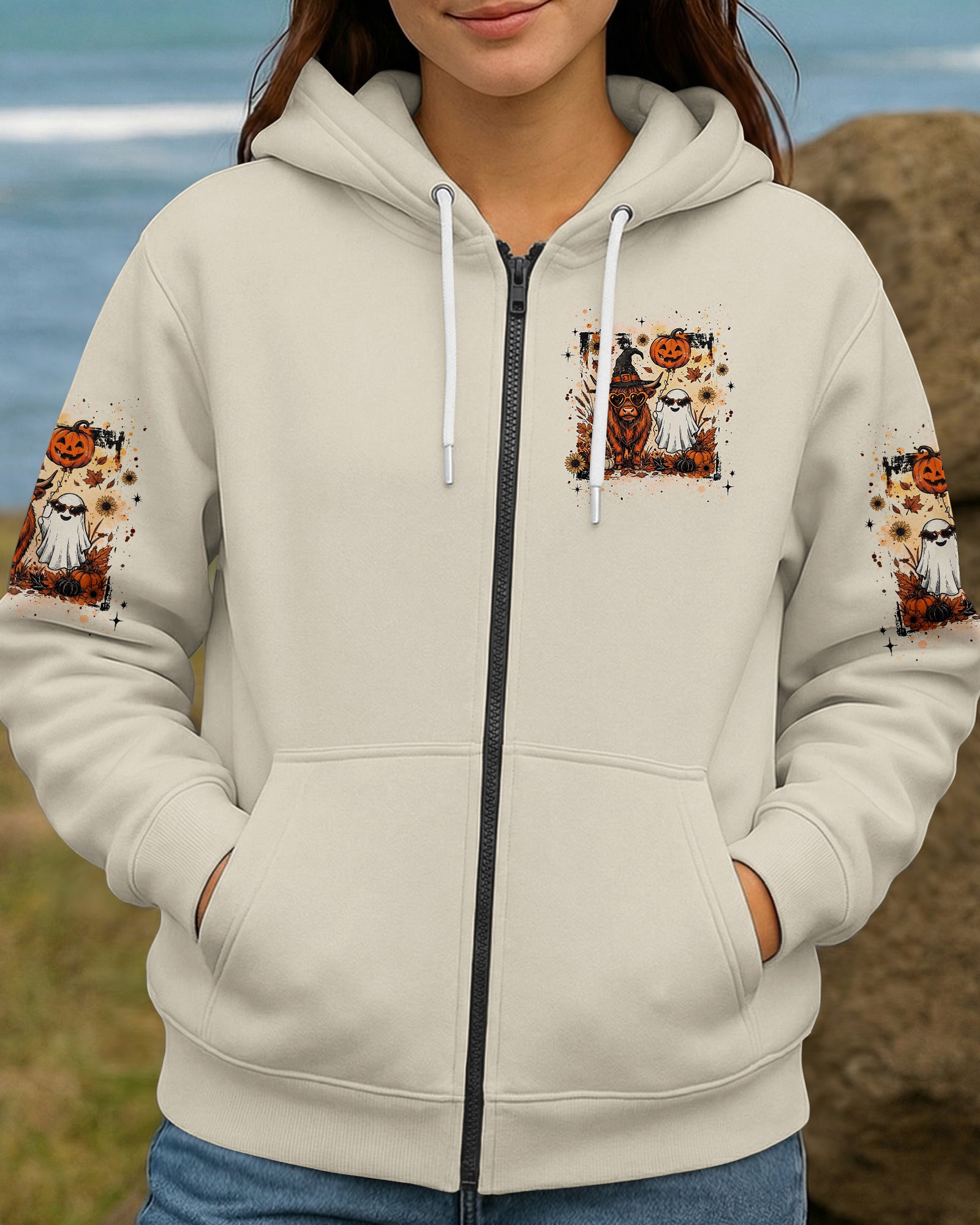 MY BOO HAS HOOVES HIGHLAND COW HALLOWEEN ALL OVER PRINT - TLHG2207262
