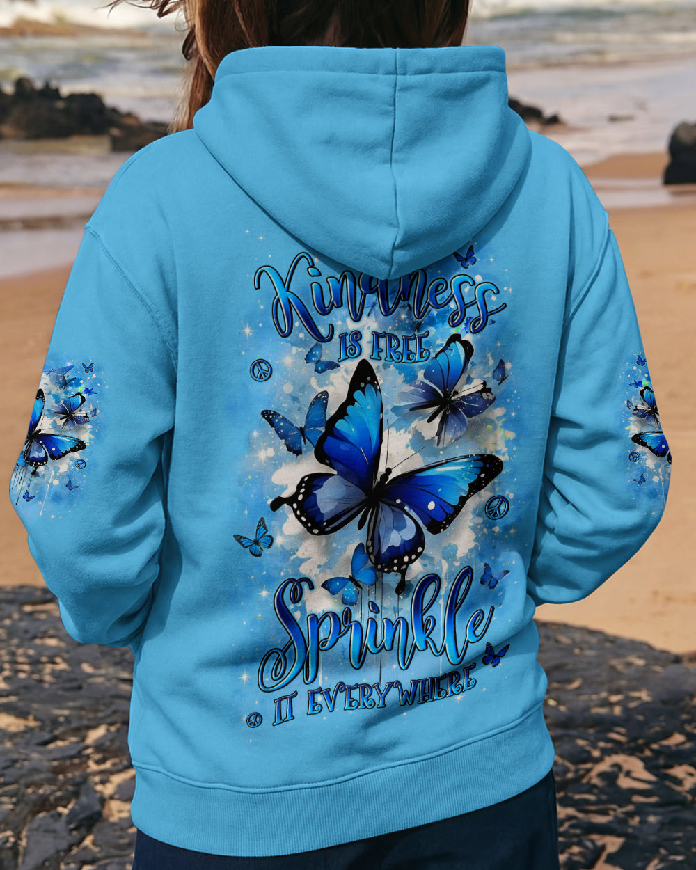 KINDNESS IS FREE SPRINKLE IT EVERYWHERE BUTTERFLIES ALL OVER PRINT - TYLN0403261