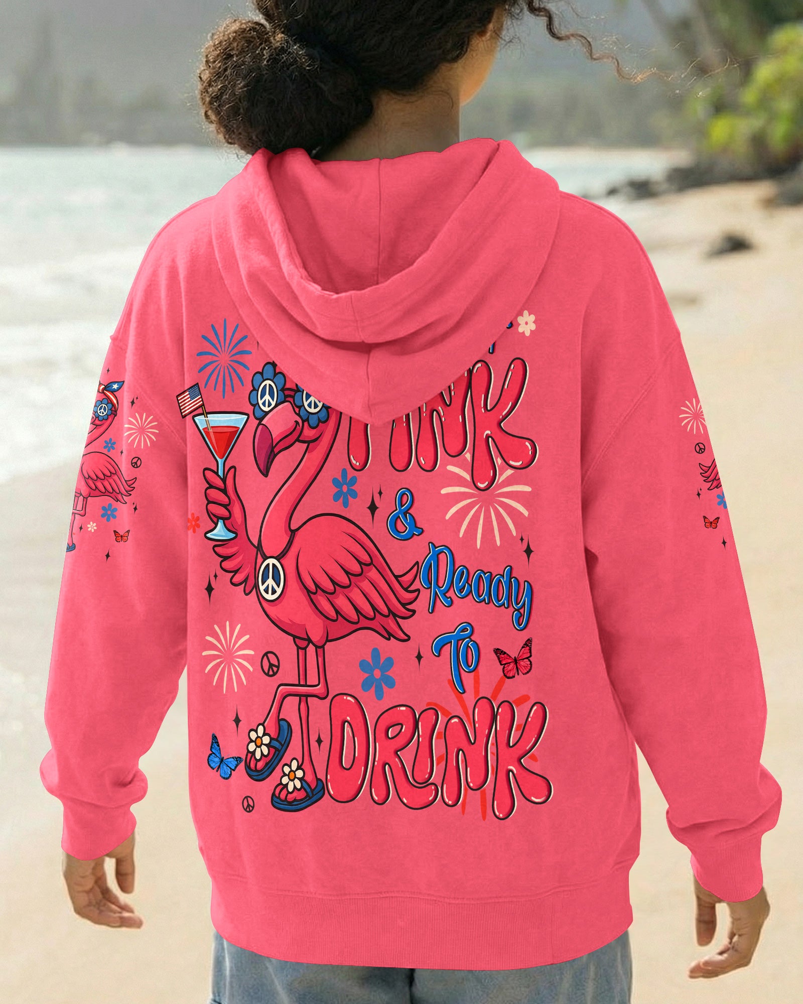 PRETTY IN PINK FLAMINGO ALL OVER PRINT - TYLN0304261