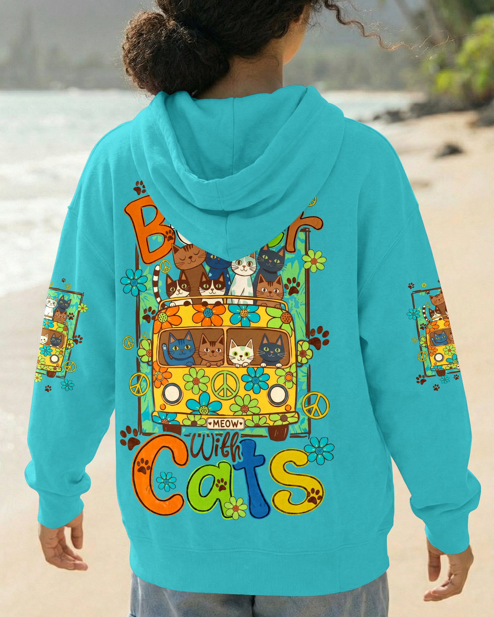 LIFE IS BETTER WITH CATS ALL OVER PRINT - TYQY2206261