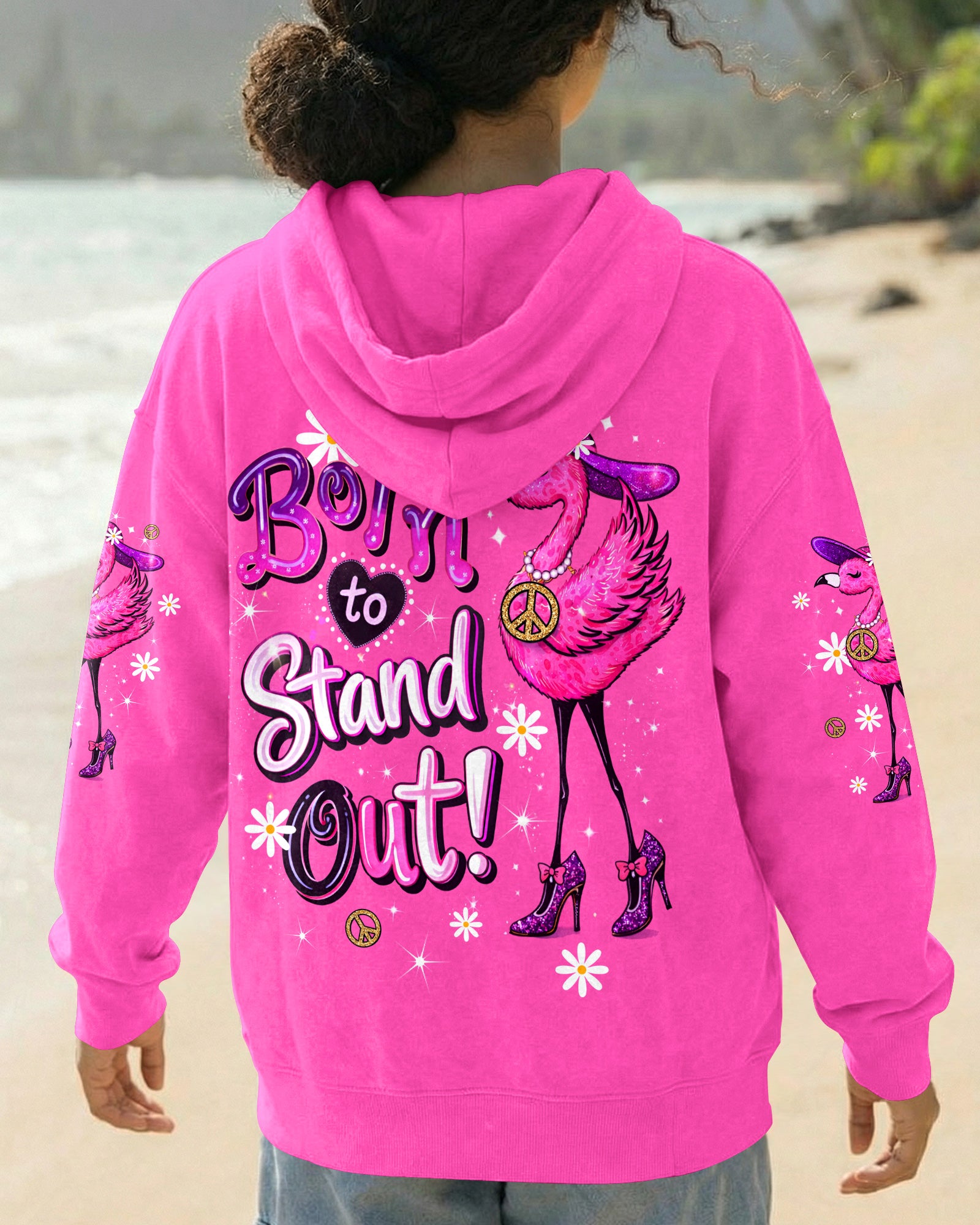 BORN TO STAND OUT FLAMINGO ALL OVER PRINT - TLTW2303261