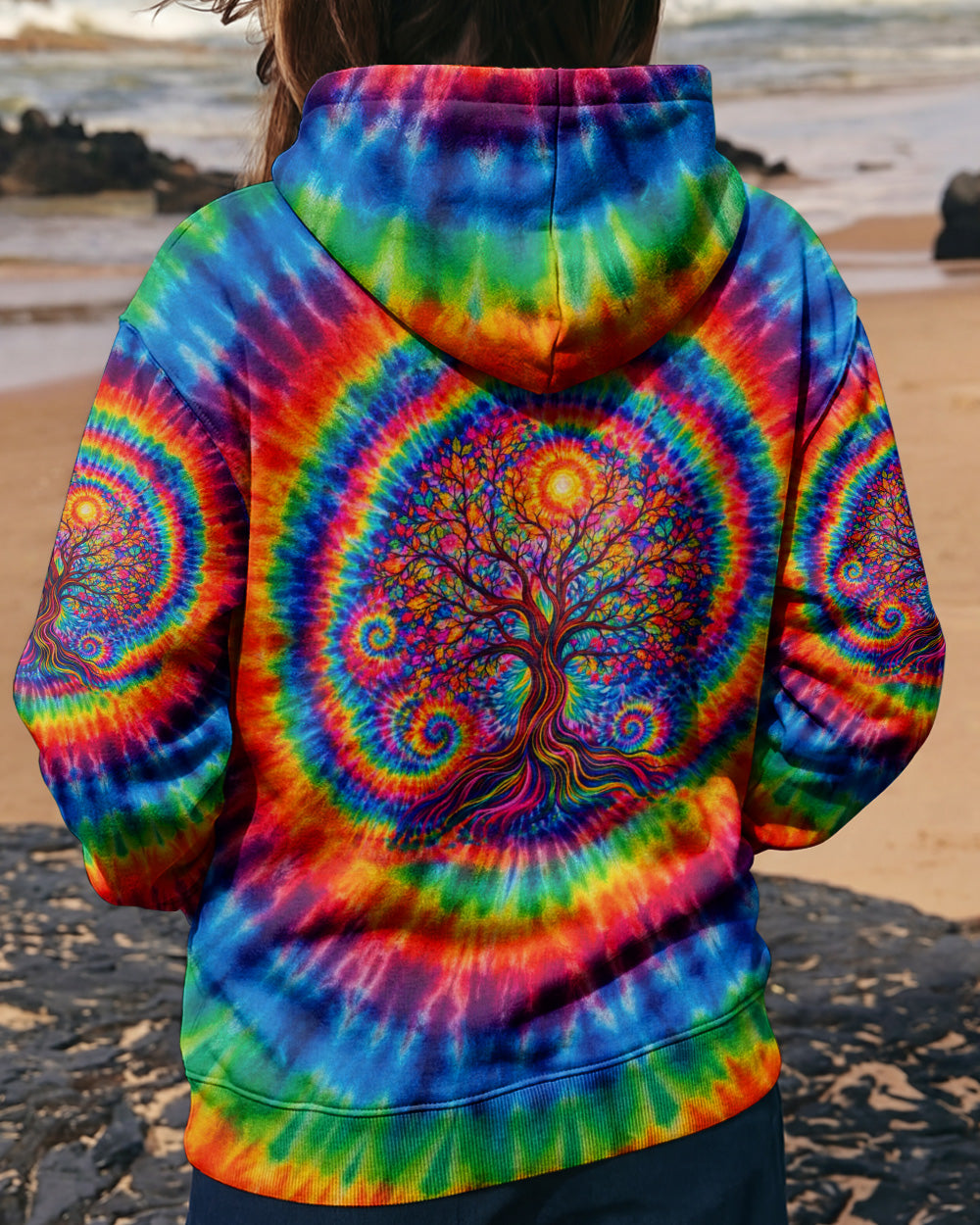 TREE LIFE COLORFUL SWIRL ALL OVER PRINT - TLTW2602262