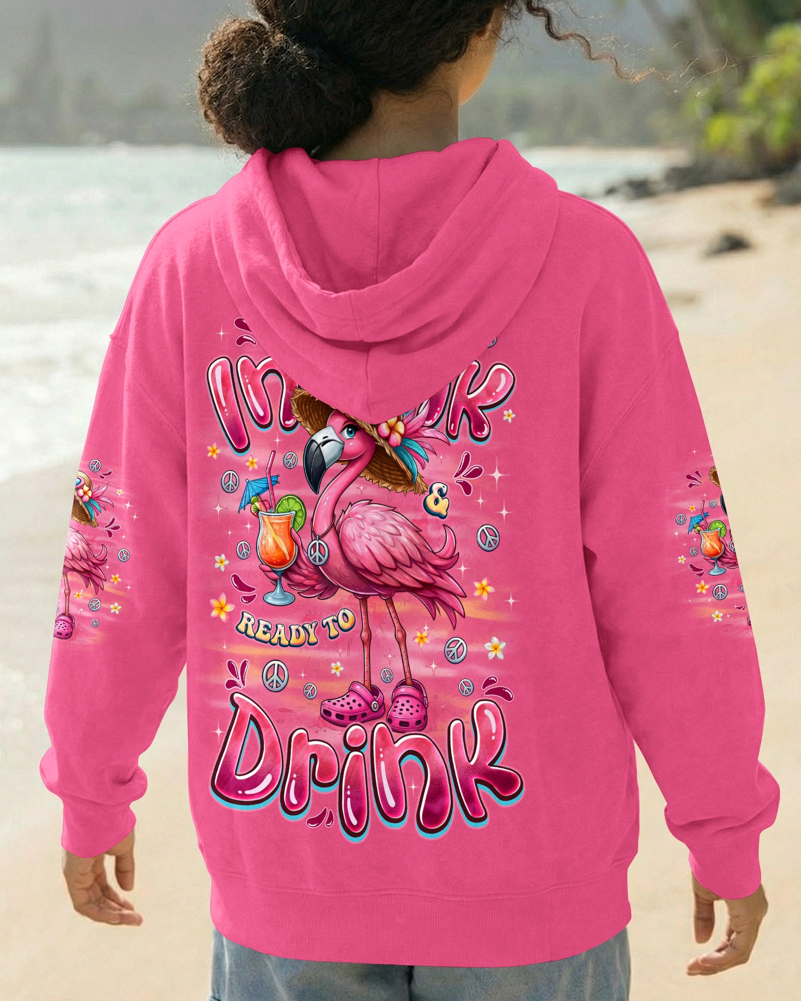 PRETTY IN PINK FLAMINGO ALL OVER PRINT - TYQY3103261