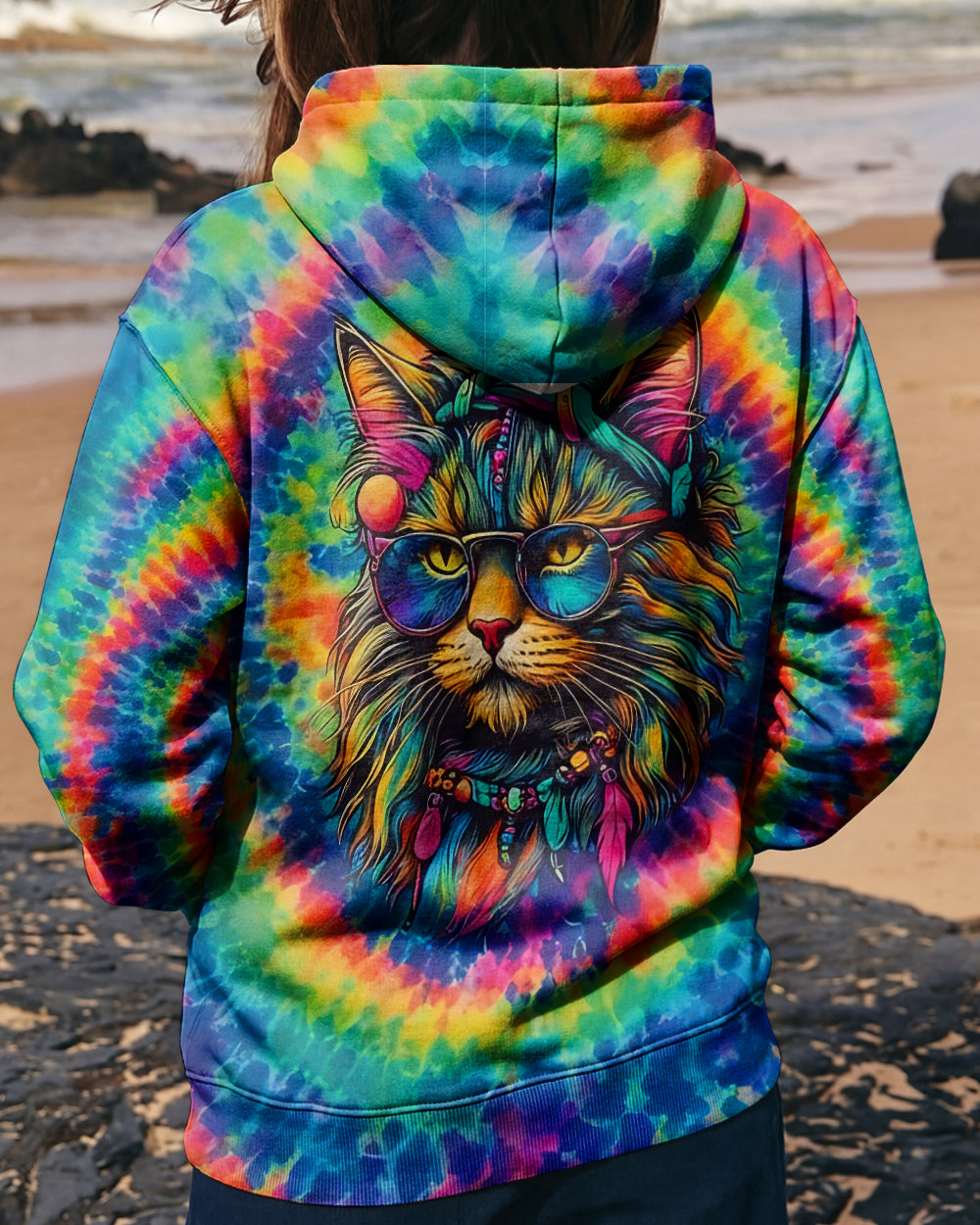 HIPPIE CAT SWIRL ALL OVER PRINT - TLNO0202261