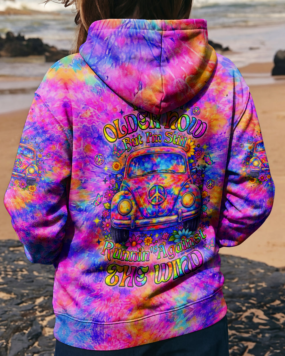RUNNING AGAINST THE WIND CAR TIE DYE ALL OVER PRINT - YHLT2302262