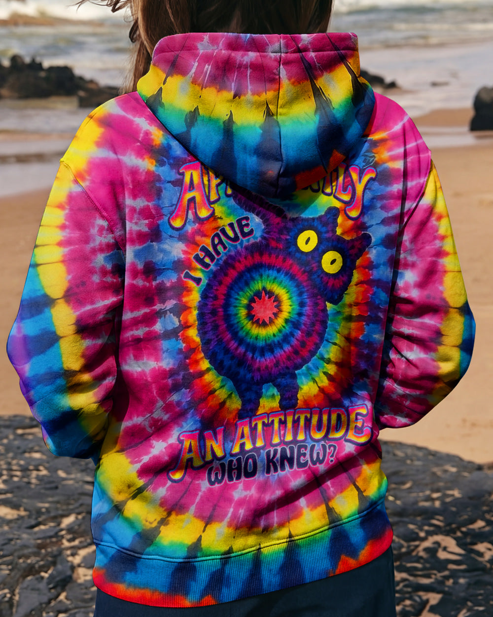 APPARENTLY I HAVE AN ATTITUDE WHO KNEW CAT ALL OVER PRINT - TLNO0403262