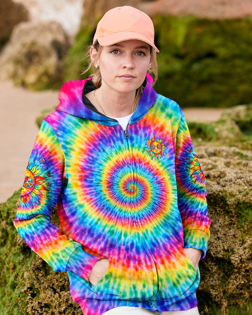 BE YOU THE WORLD WILL ADJUST HIPPIE SUN ALL OVER PRINT - YHLT2502261