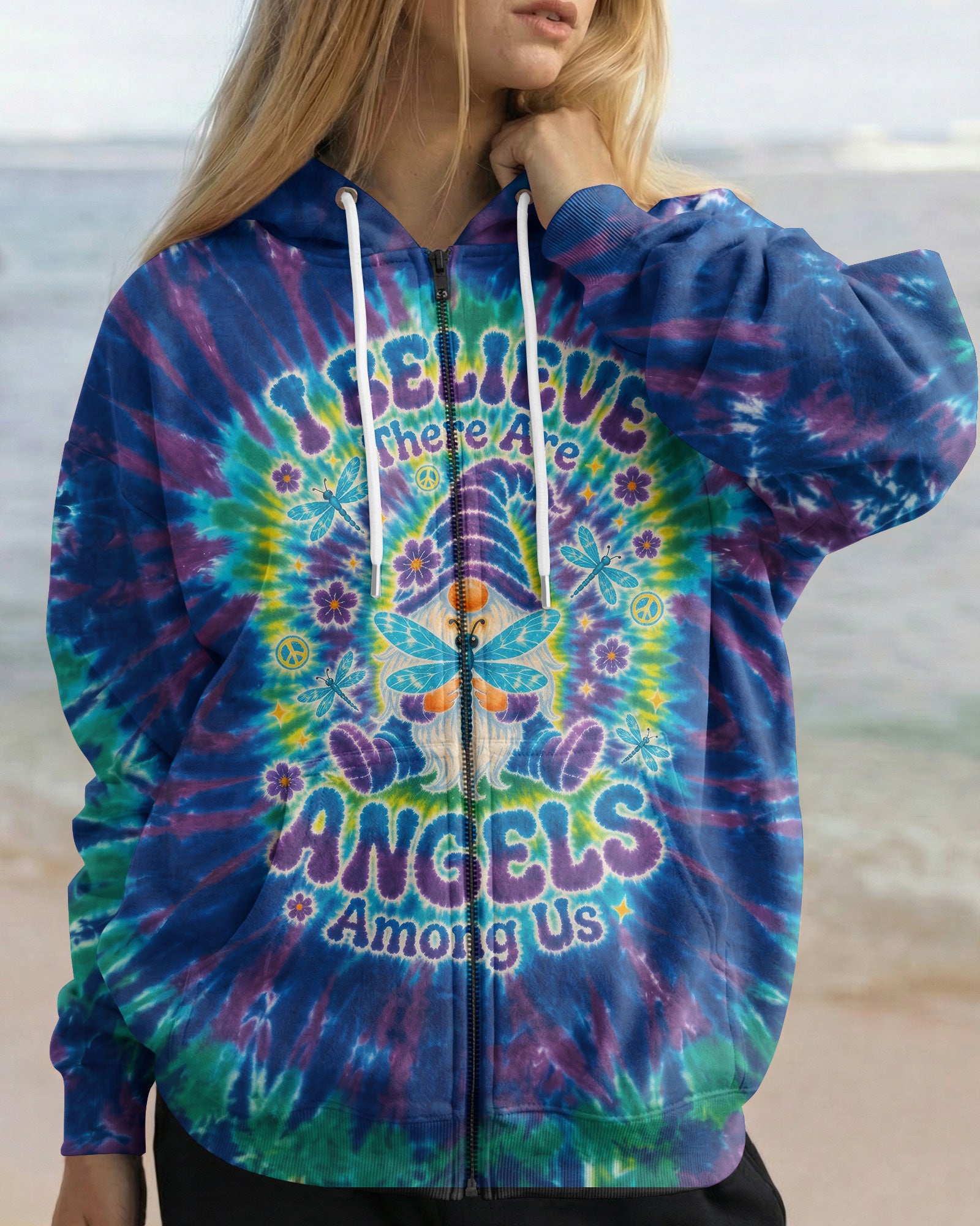 I BELIEVE ANGELS AMONG US GNOME ALL OVER PRINT - RI2107262