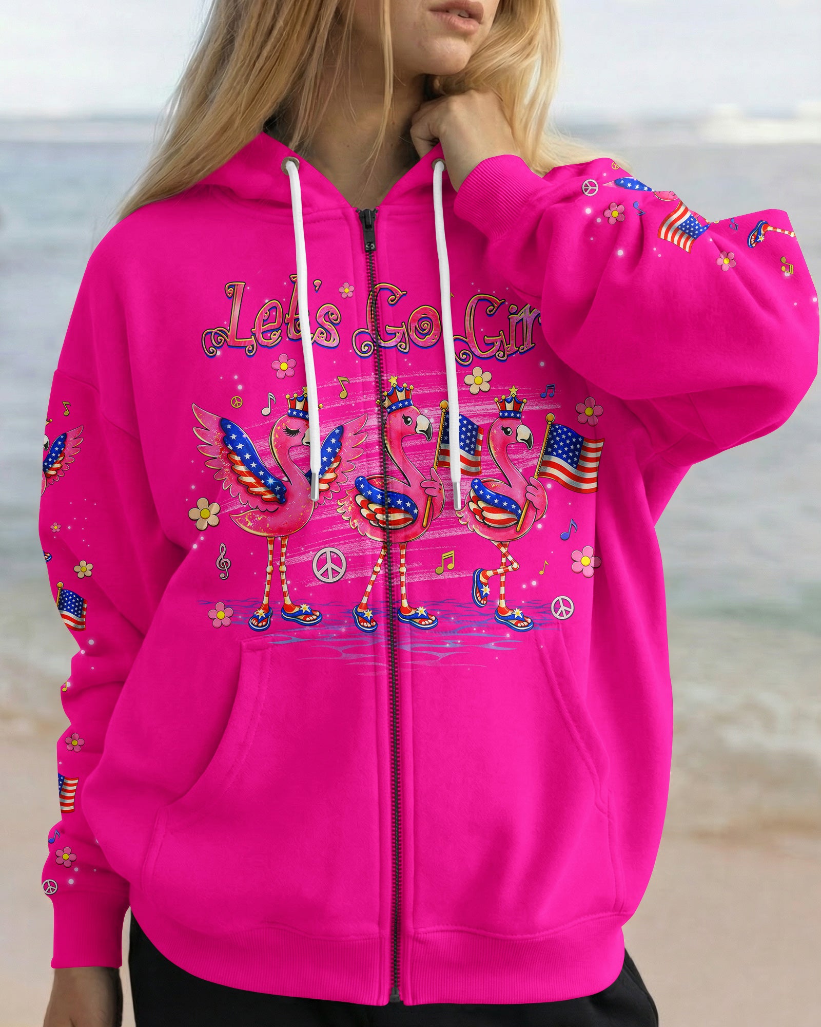 LET'S GO GIRLS FLAMINGO ALL OVER PRINT  - TLHG2703261