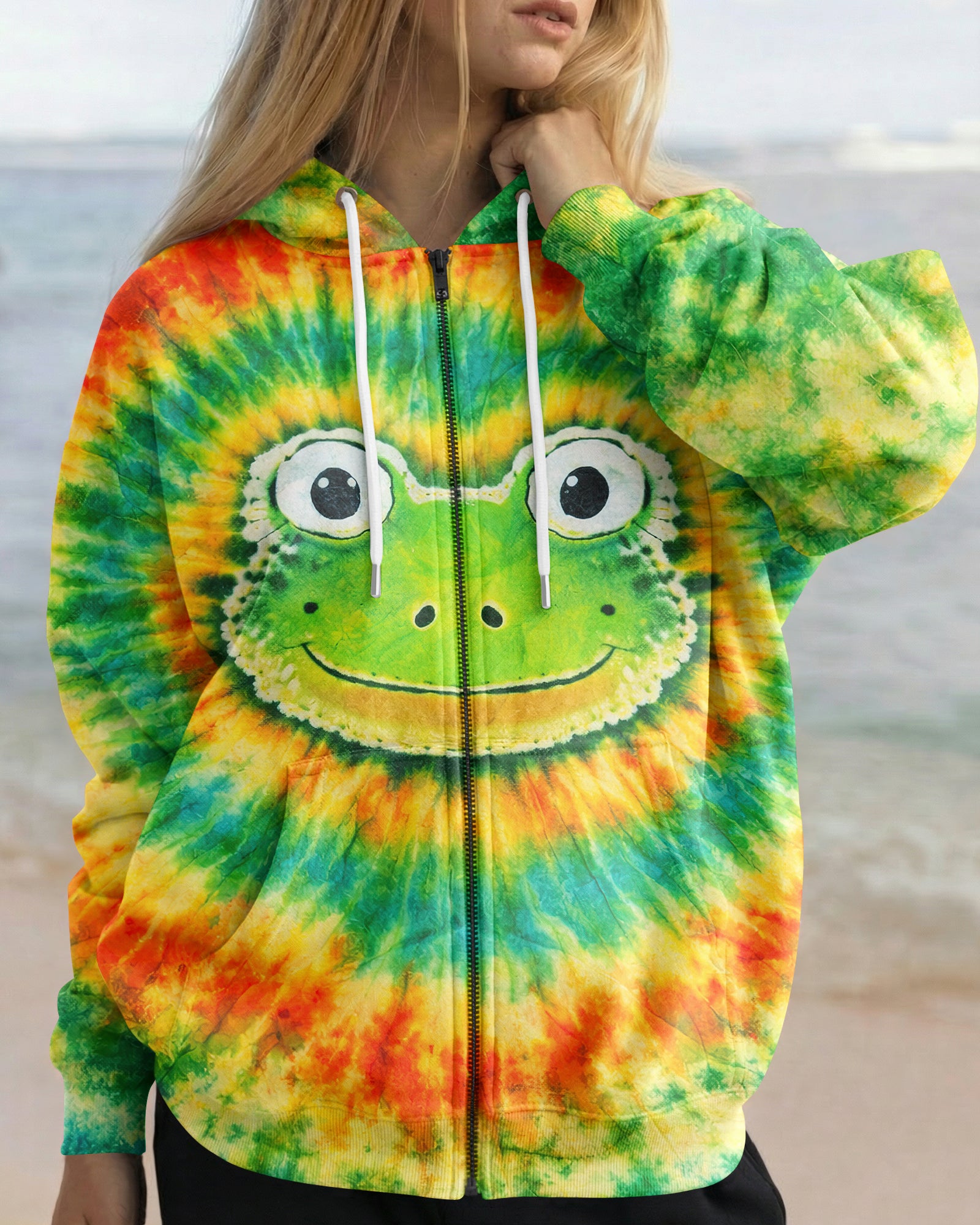 JUST BREATHE FROG SWIRL ALL OVER PRINT - TLNT1007263
