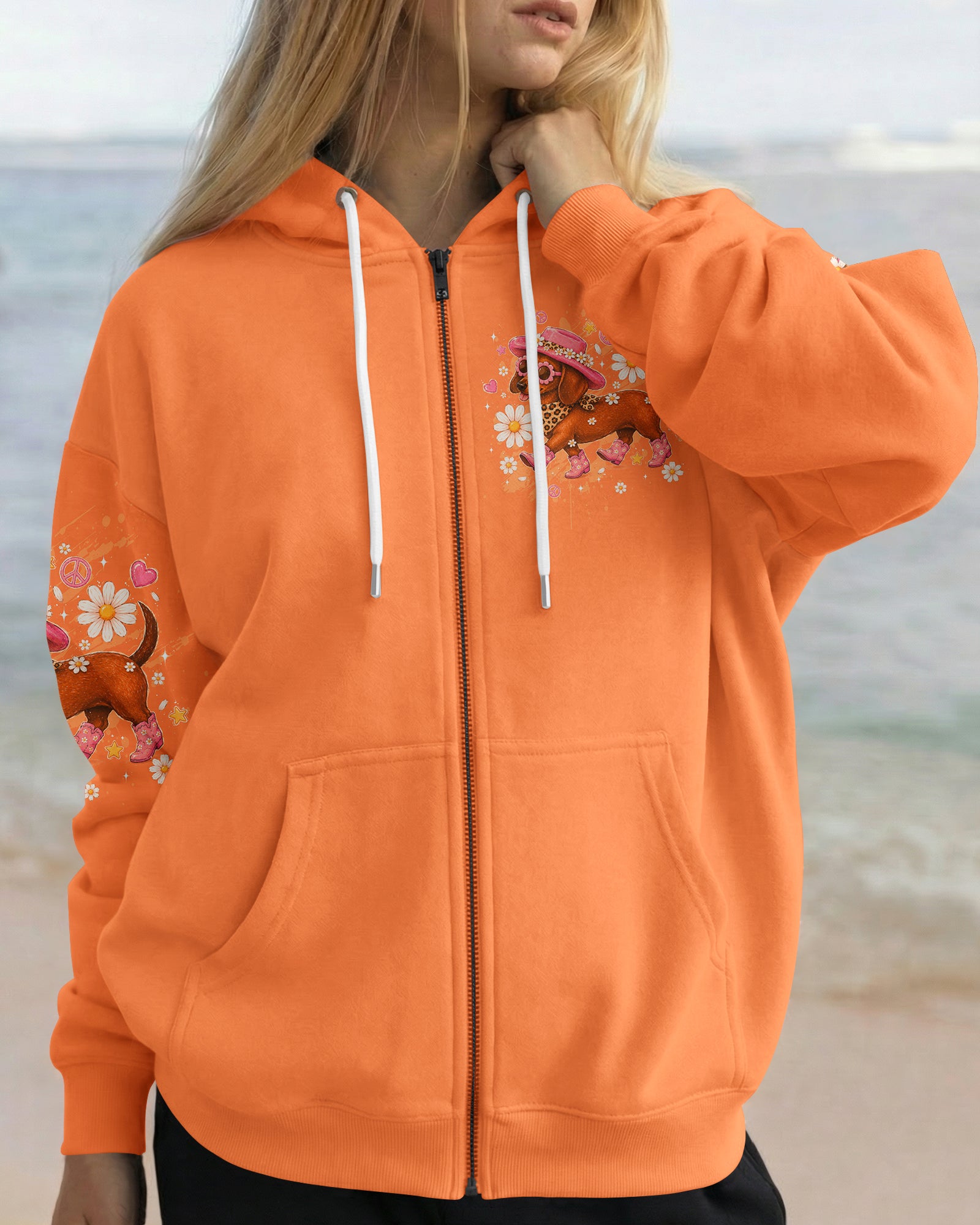 LET'S GO GIRLS DACHSHUND DOG  ALL OVER PRINT  - TLTW2905262