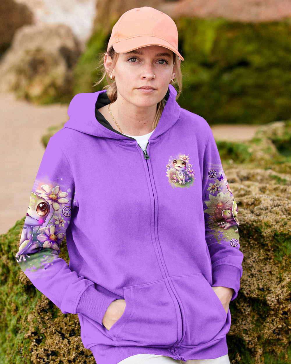 BE YOU THE WORLD WILL ADJUST FROG ALL OVER PRINT - TLNO0302261