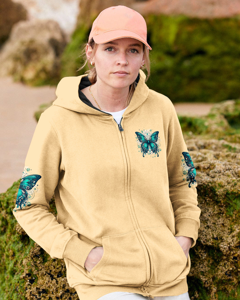 NEVER TOO LATE TO FIND YOUR WINGS BUTTERFLY ALL OVER PRINT - TYQY0902261