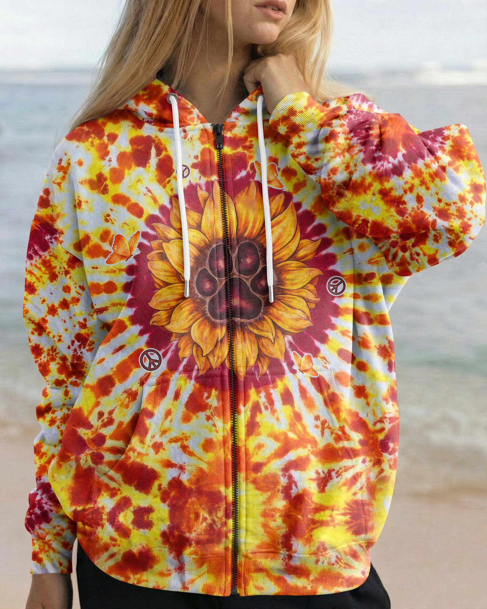 YOU ARE MY SUNSHINE PAW PRINT SUNFLOWER BURST ALL OVER PRINT  - TLTW3006264