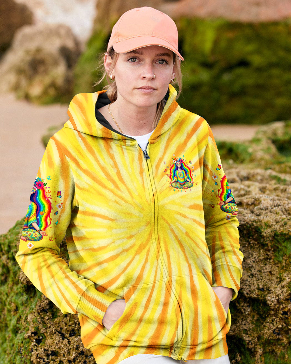 SOME GIRLS ARE JUST BORN WITH HIPPIE SOULS ALL OVER PRINT - YHLT0502262