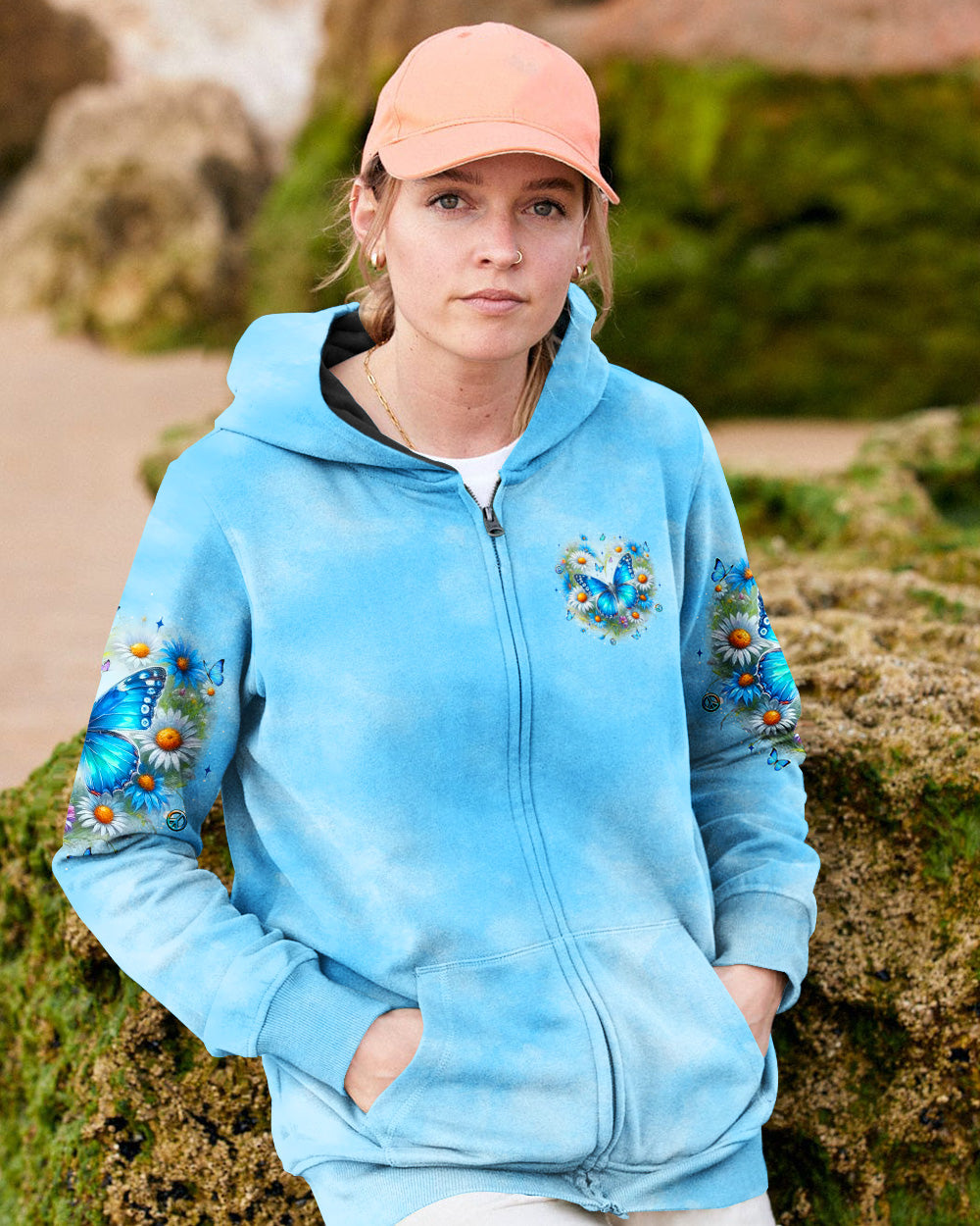 JUST BREATHE BUTTERFLY ALL OVER PRINT - YHLT3001262