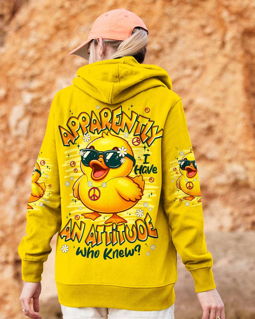 APPARENTLY I HAVE AN ATTITUDE WHO KNEW DUCK ALL OVER PRINT - TYPQ2302261