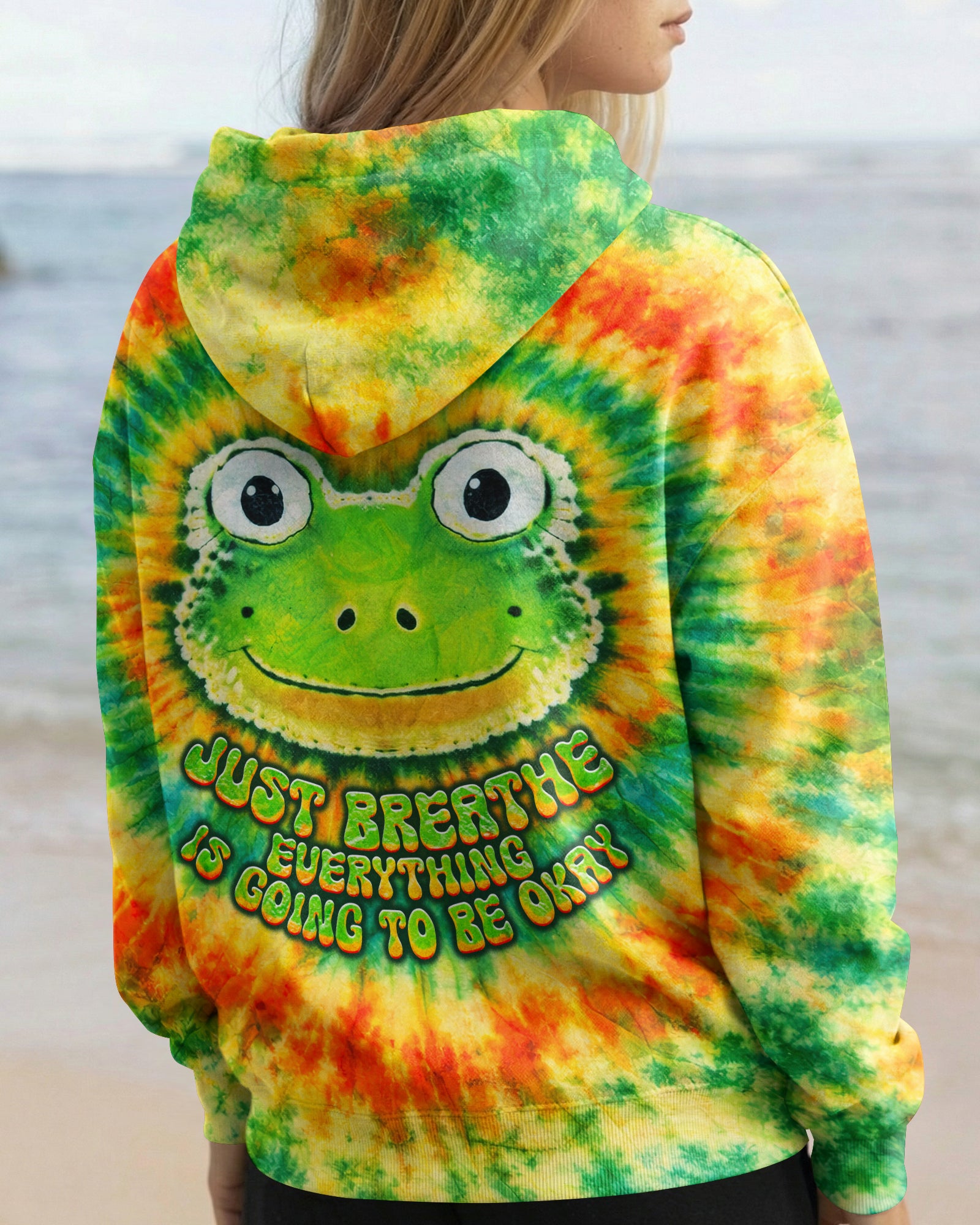 JUST BREATHE FROG SWIRL ALL OVER PRINT - TLNT1007263