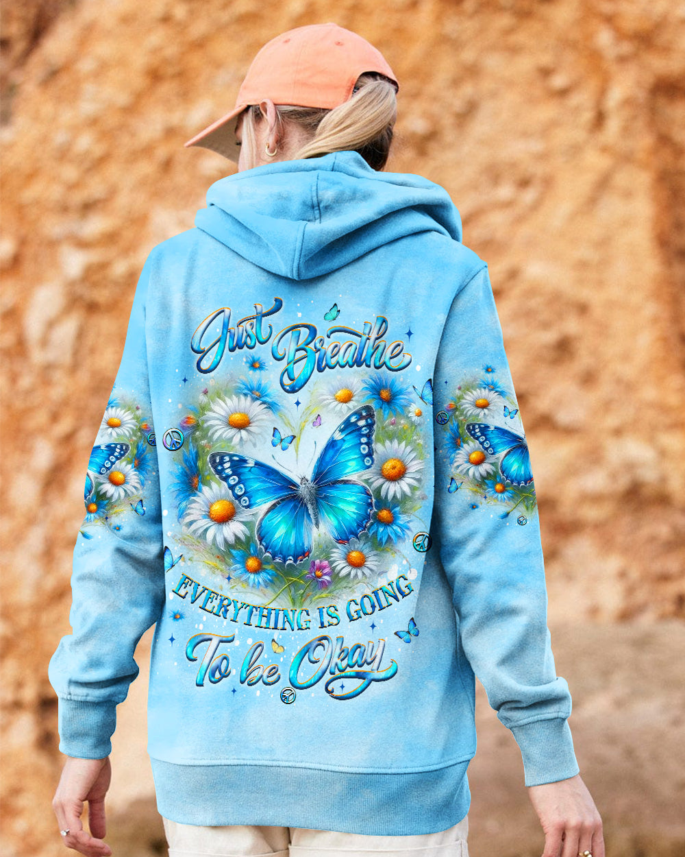 JUST BREATHE BUTTERFLY ALL OVER PRINT - YHLT3001262