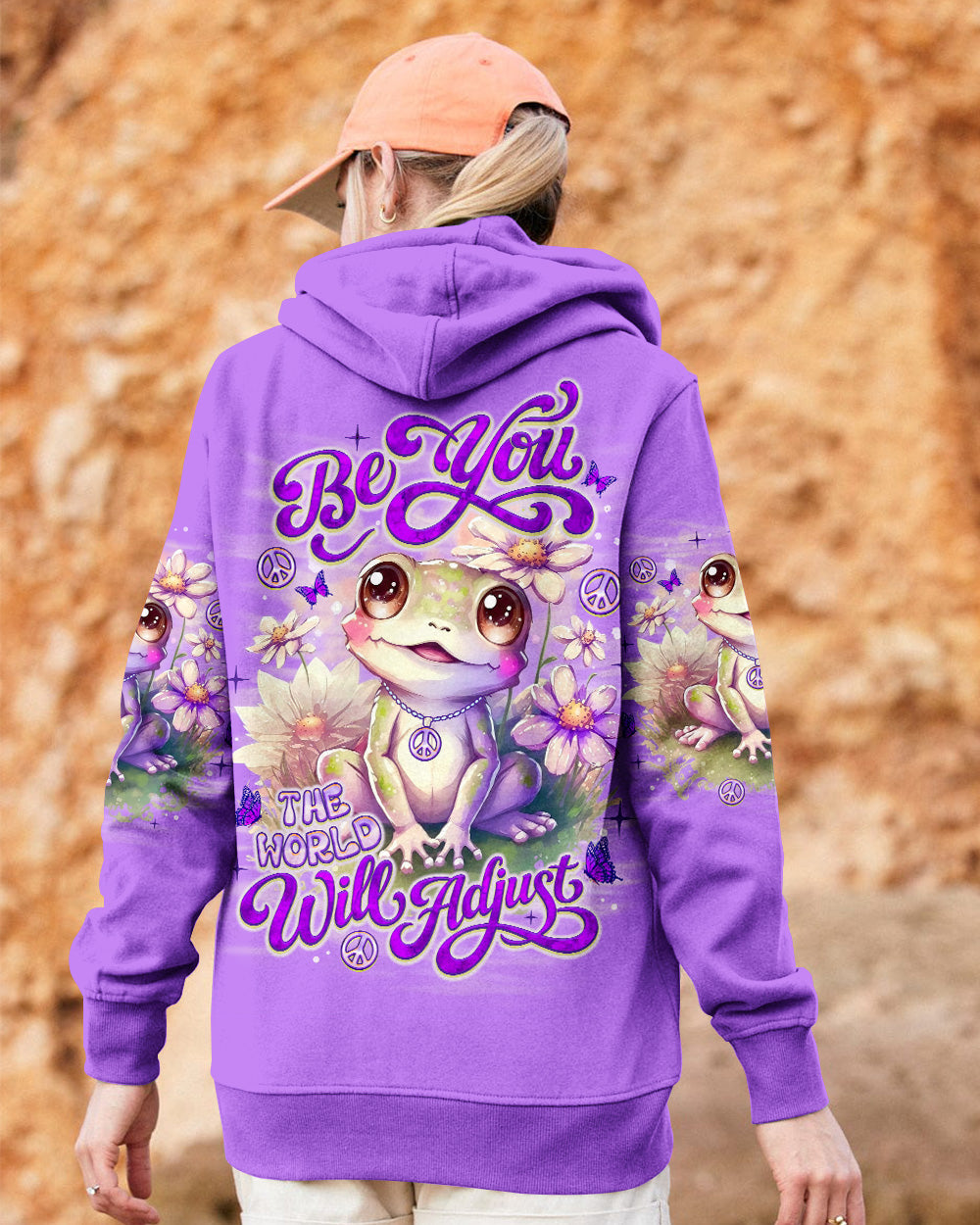 BE YOU THE WORLD WILL ADJUST FROG ALL OVER PRINT - TLNO0302261