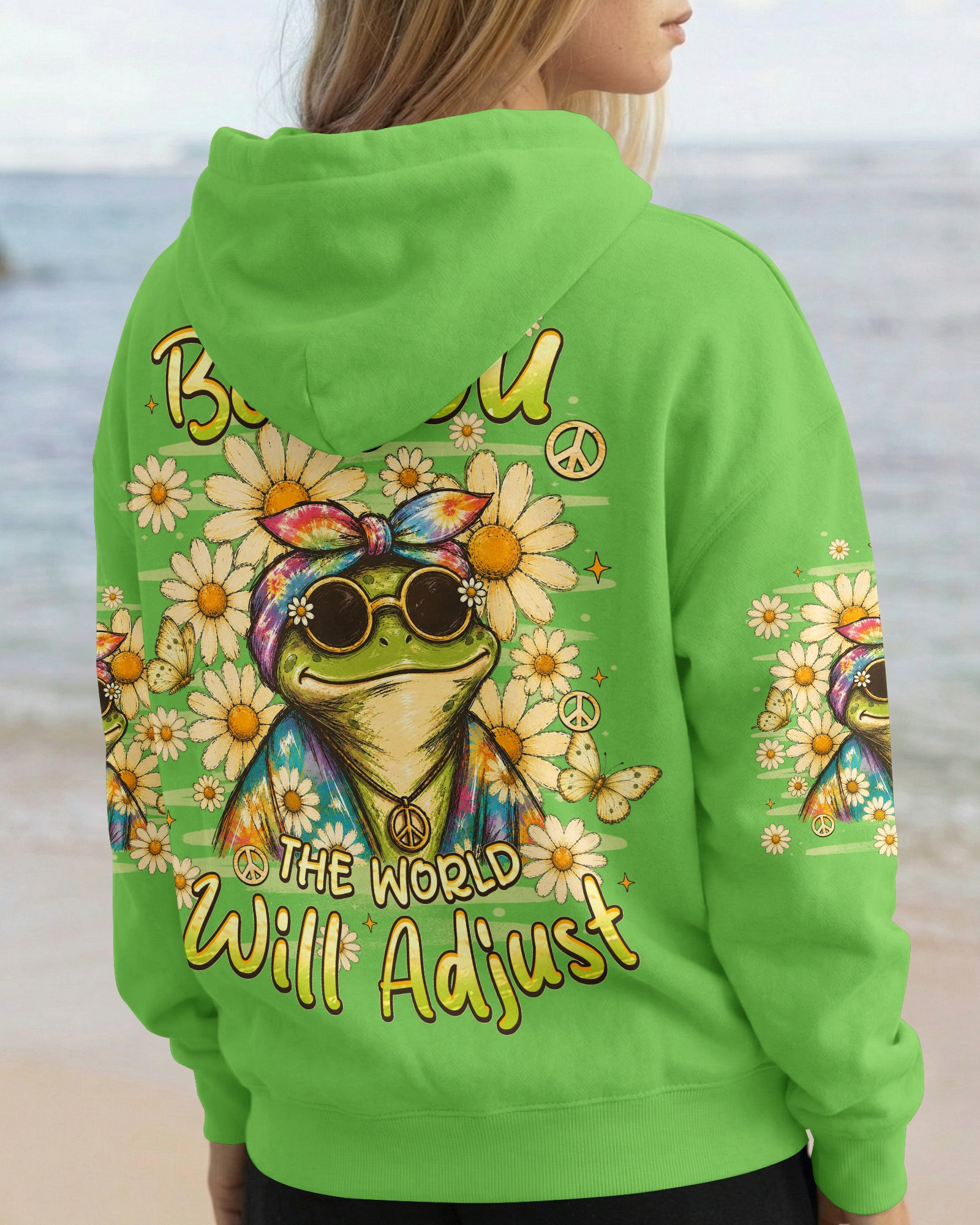 BE YOU THE WORLD WILL ADJUST FROG ALL OVER PRINT - TLHN3007263