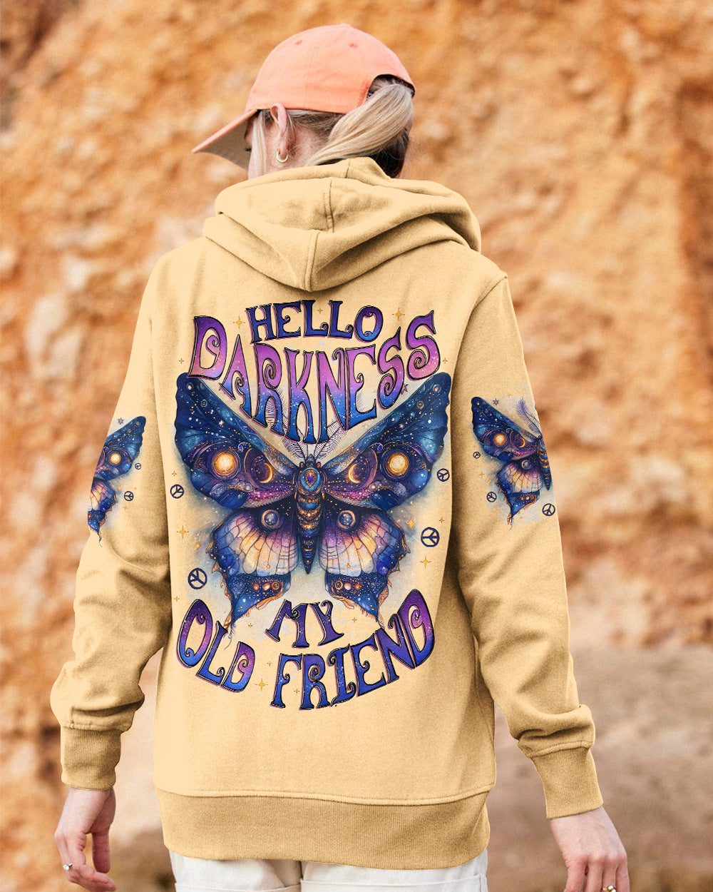 HELLO DARKNESS MY OLD FRIEND BUTTERFLY ALL OVER PRINT - TYTD0302251