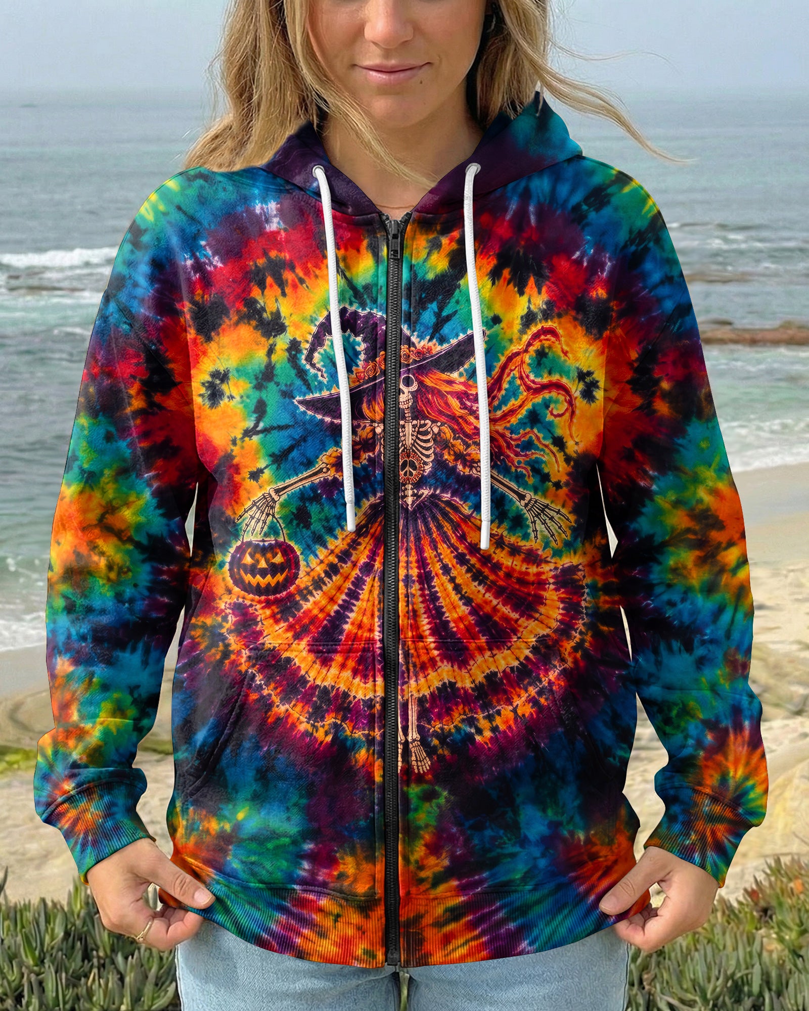 HIPPIE HARVEST SKELETON LADY ALL OVER PRINT – RI3107261