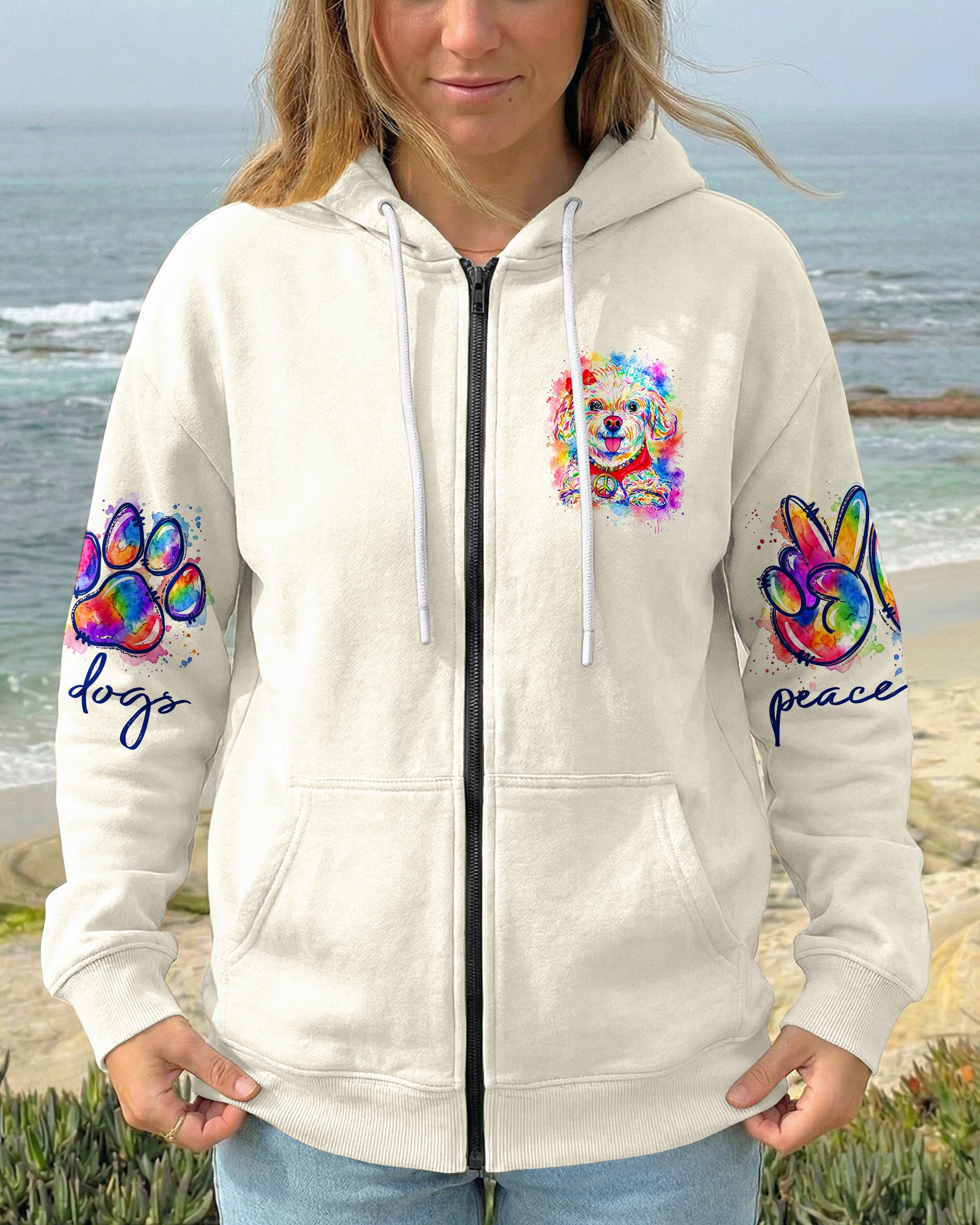 WHISPER WORDS OF WISDOM LET IT BE POODLE DOG ALL OVER PRINT - RI0705261