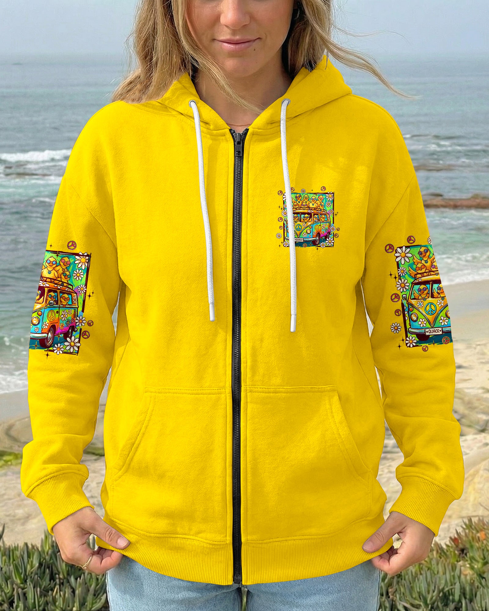 PEACE LOVE AND DUCKS ALL OVER PRINT - TYPQ2407263