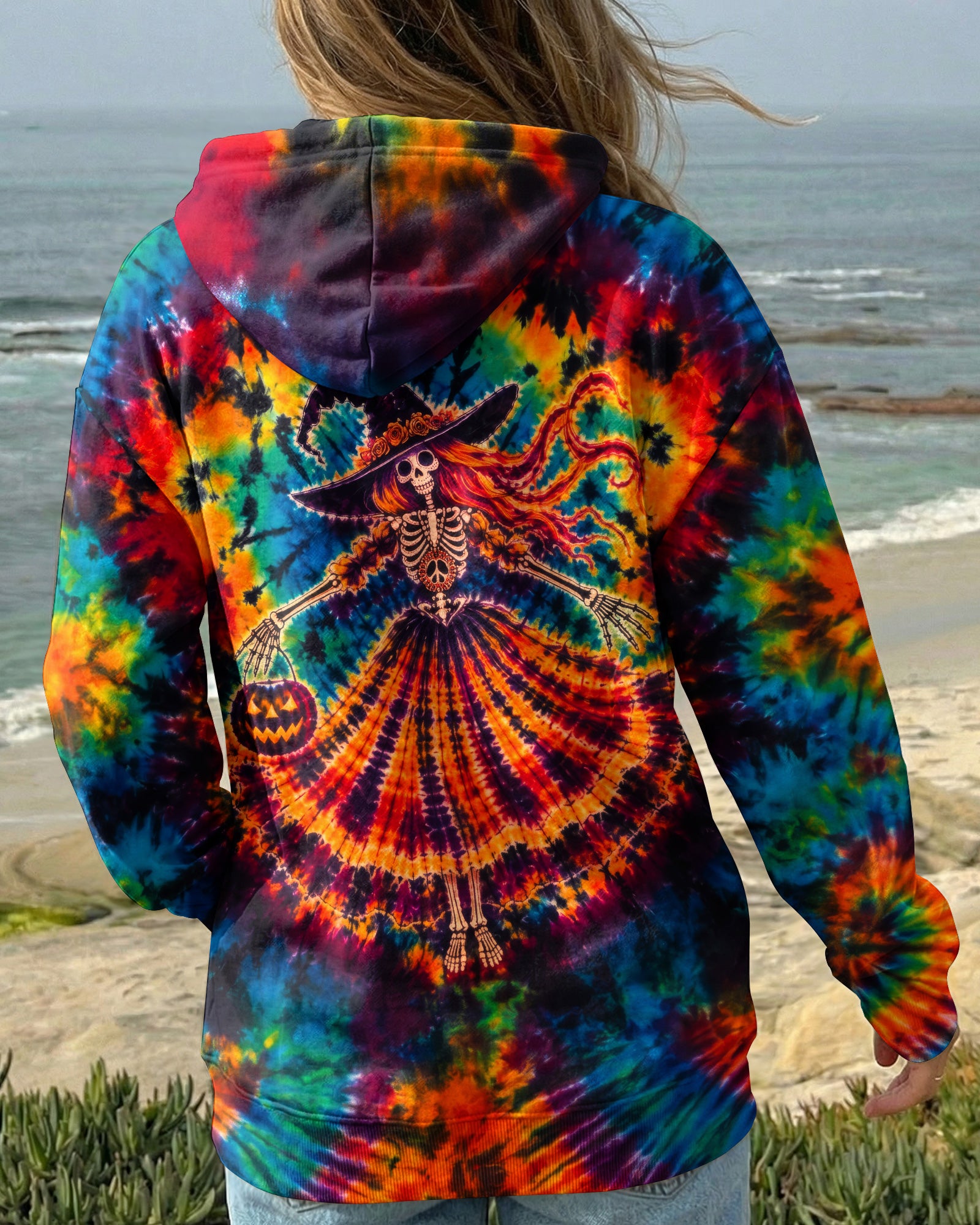 HIPPIE HARVEST SKELETON LADY ALL OVER PRINT – RI3107261