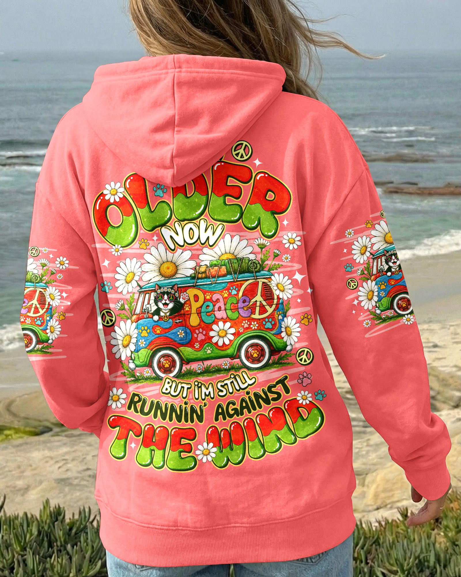 RUNNING AGAINST THE WIND BUS CAT ALL OVER PRINT - TLNO1007262