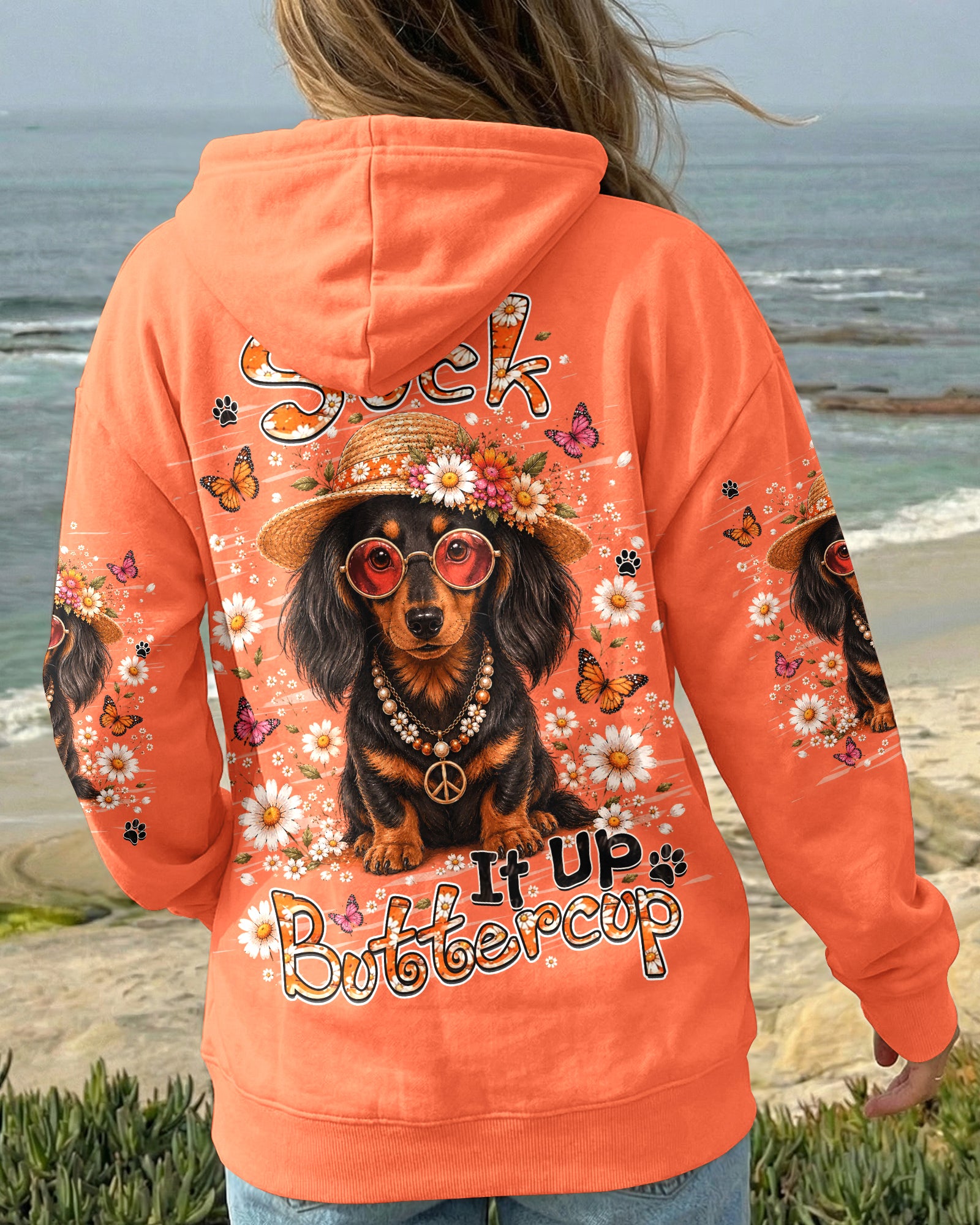 SUCK IT UP BUTTERCUP DACHSHUND DOG ALL OVER PRINT - TLHN2805262
