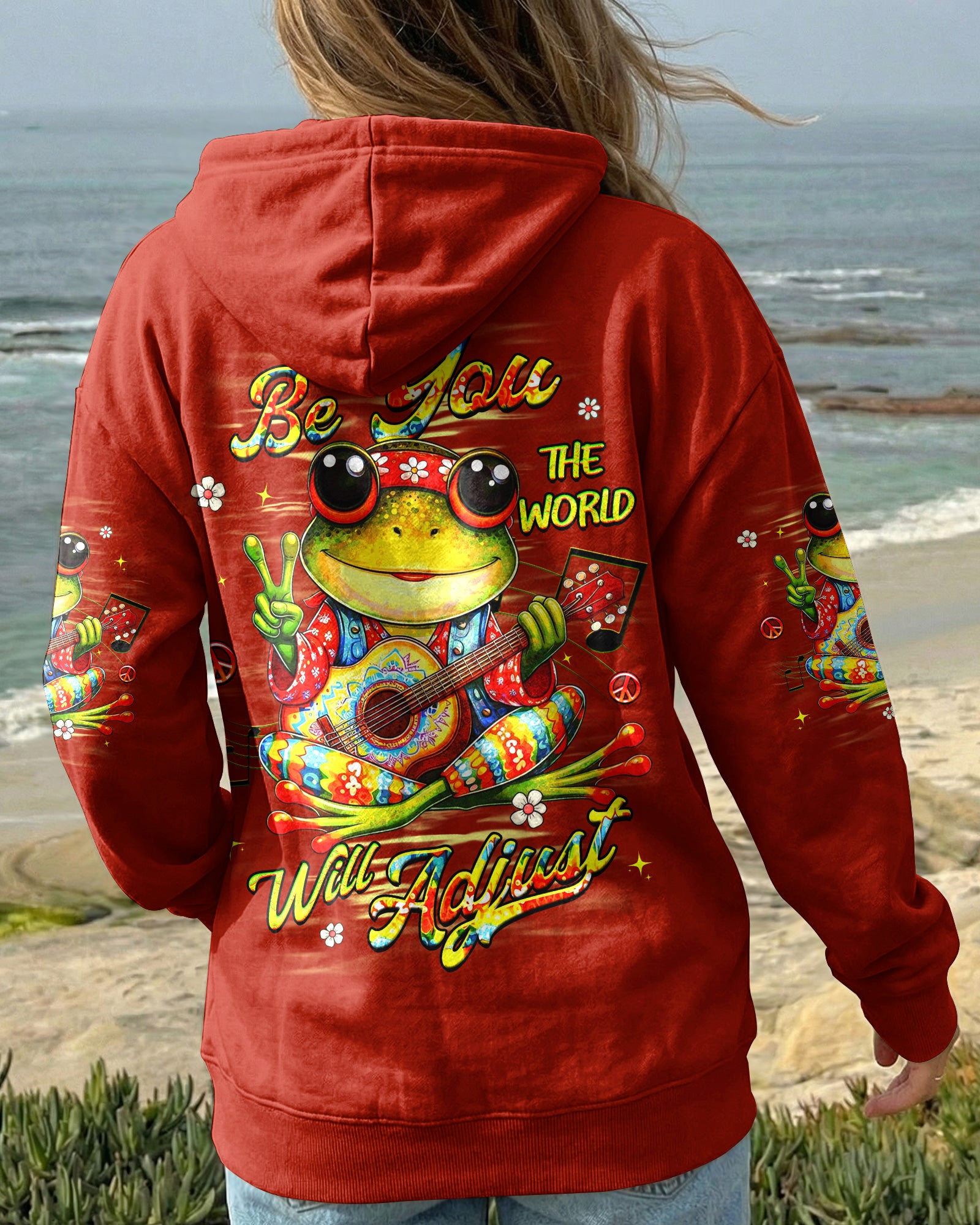 BE YOU THE WORLD WILL ADJUST FROG ALL OVER PRINT   - TLHG2503261