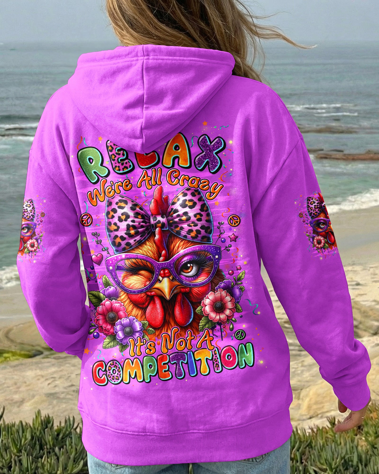 RELAX WE'RE ALL CRAZY CHICKEN ALL OVER PRINT - TYLN2906263