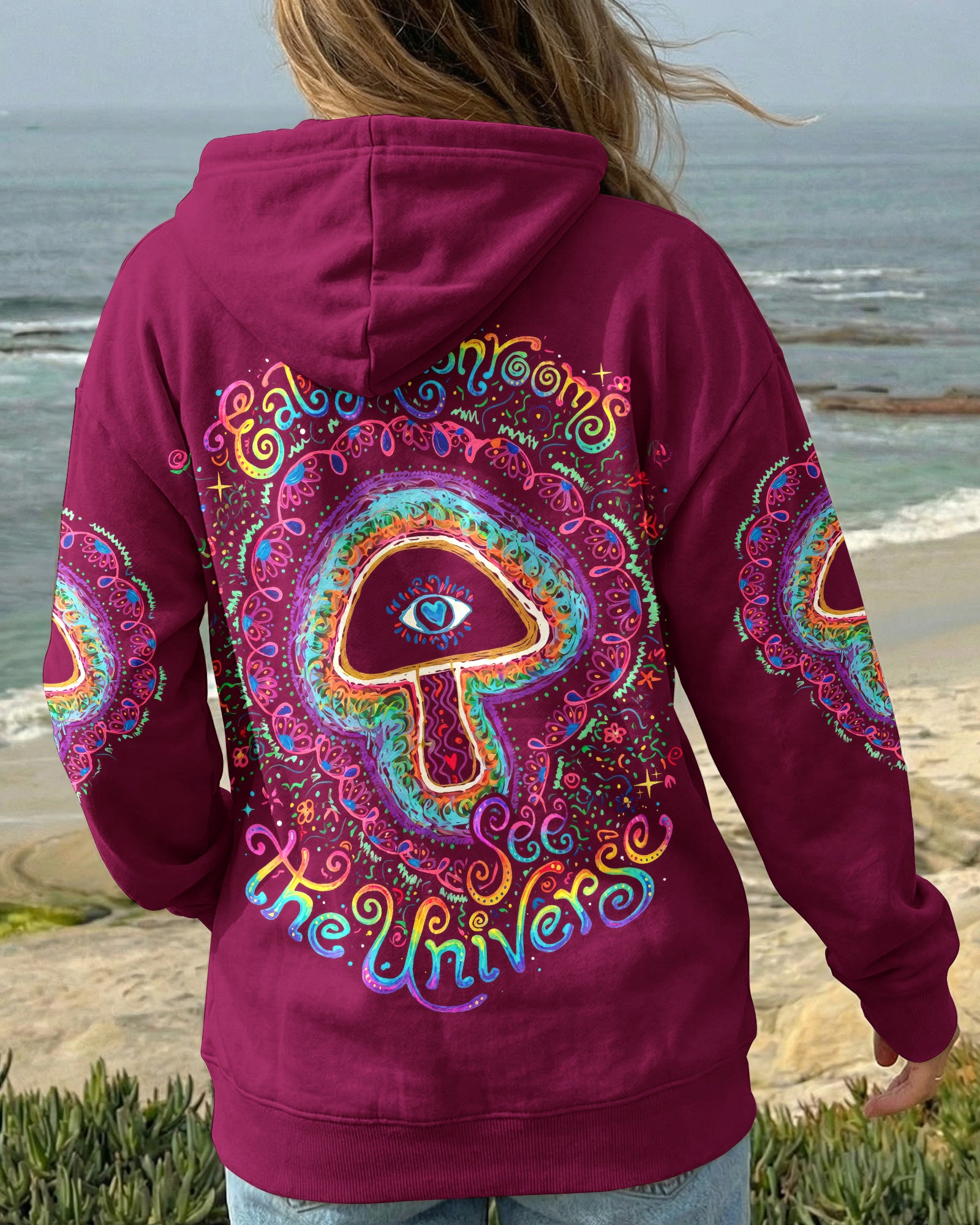 EAT MUSHROOMS SEE THE UNIVERSE COSMIC ALL OVER PRINT – KM1504261
