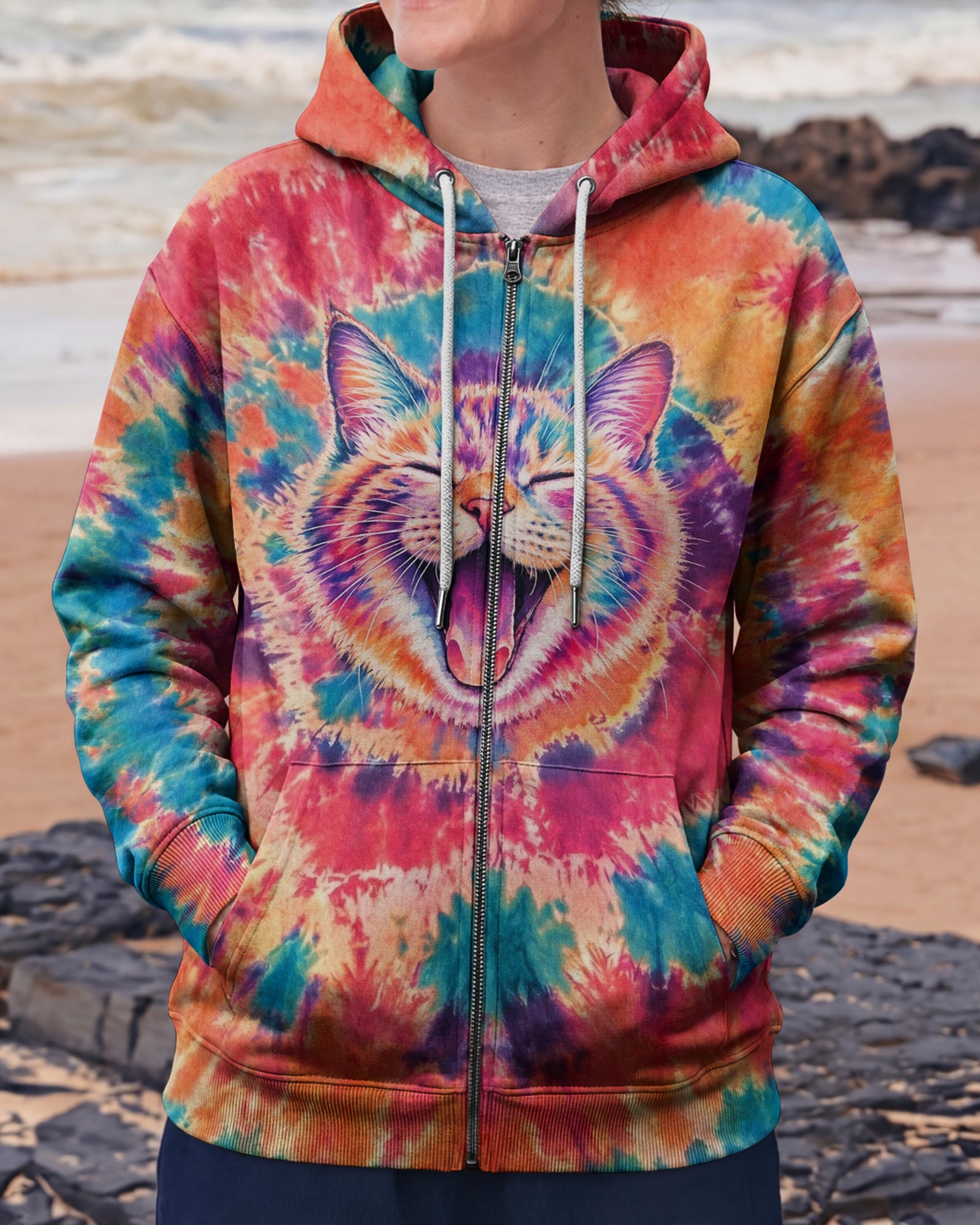 JOYFUL CAT WATERCOLOR PATTERN  ALL OVER PRINT - TLNO2404261