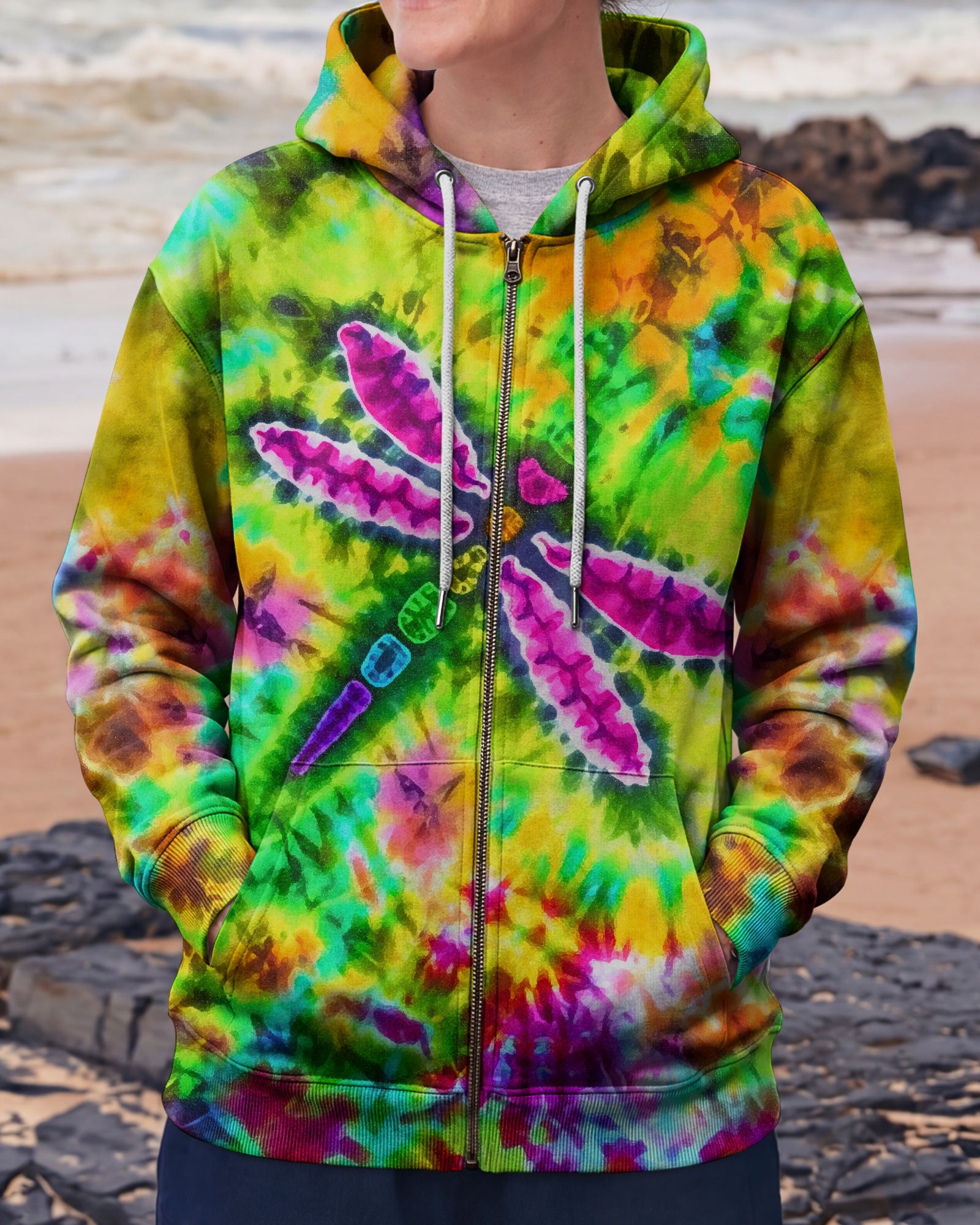 JUST BREATHE GOOD VIBES COLOR BURST ALL OVER PRINT - KM0604262
