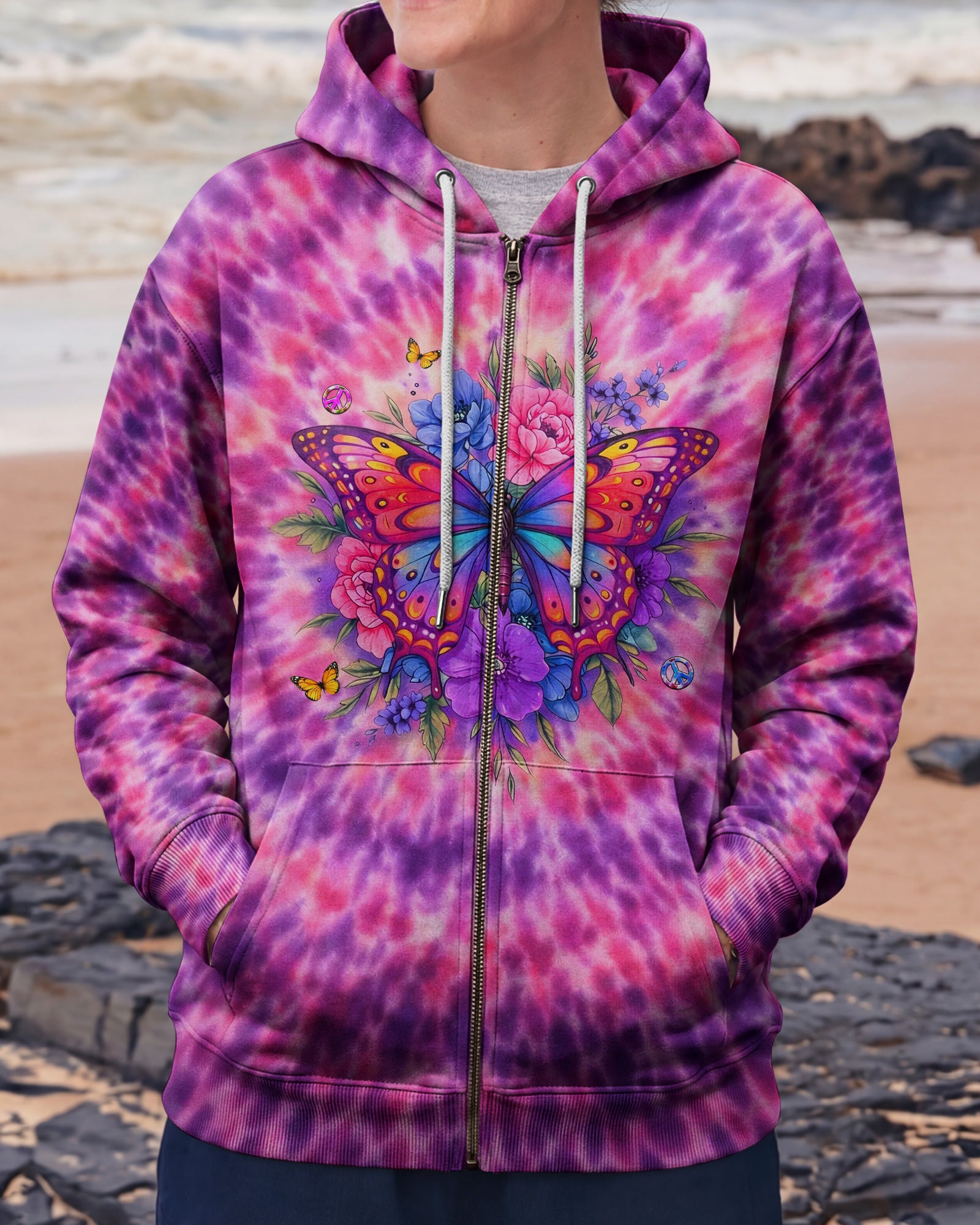 STRONGER THAN THE STORM BUTTERFLY SWIRL ALL OVER PRINT  - TLHG3003261