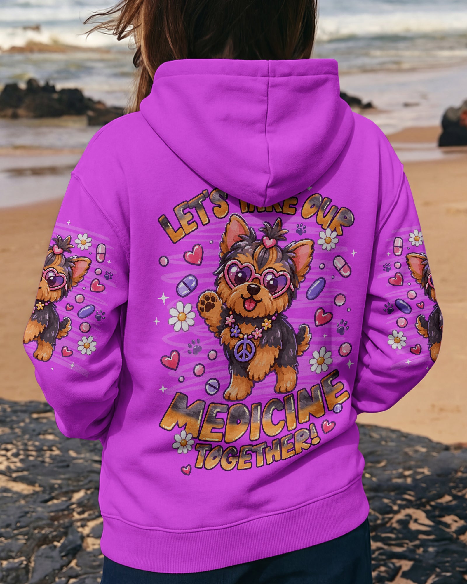 LET'S TAKE OUR MEDICINE YORKIE DOG ALL OVER PRINT - TLNT0907262