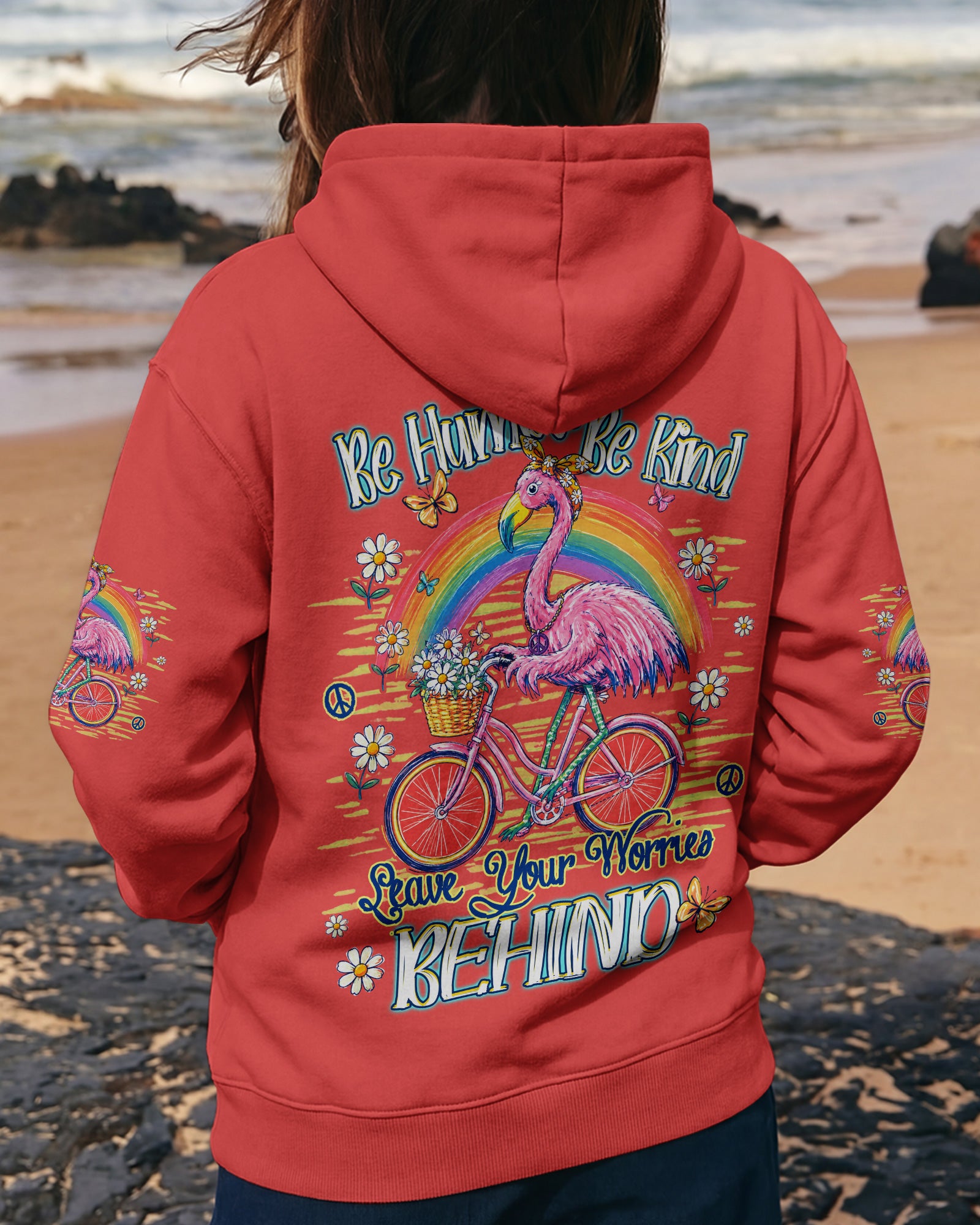 BE HUMBLE BE KIND FLAMINGO ALL OVER PRINT  - TLHG0107264