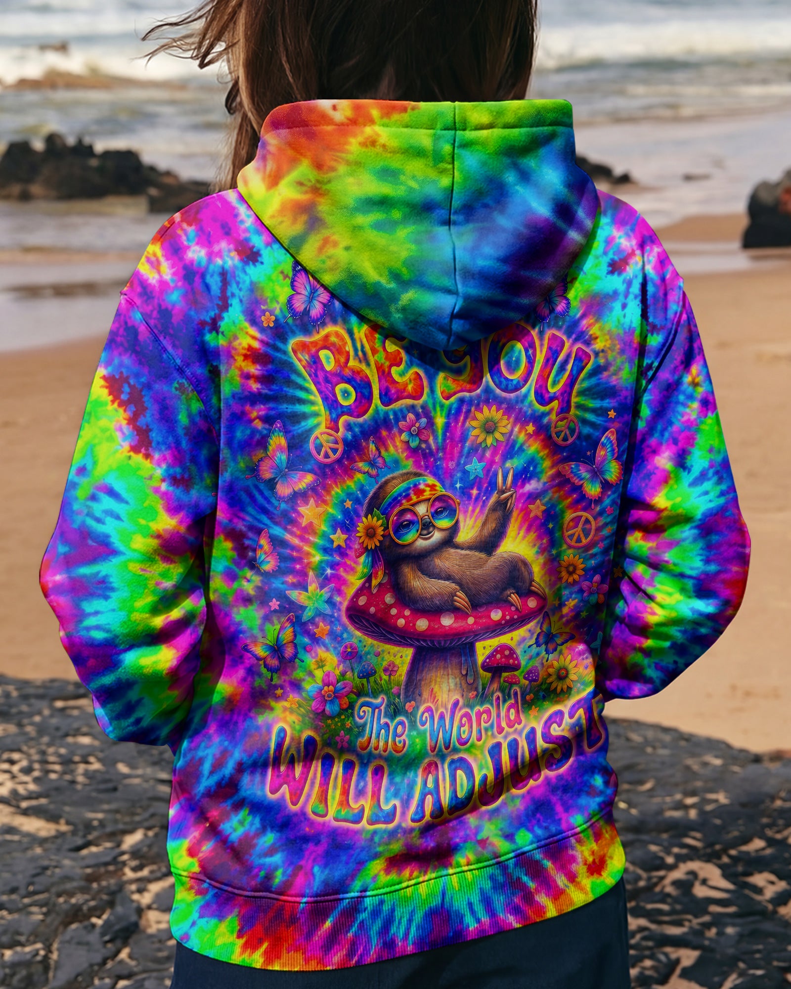 BE YOU HIPPIE SLOTH ALL OVER PRINT - RI0707262