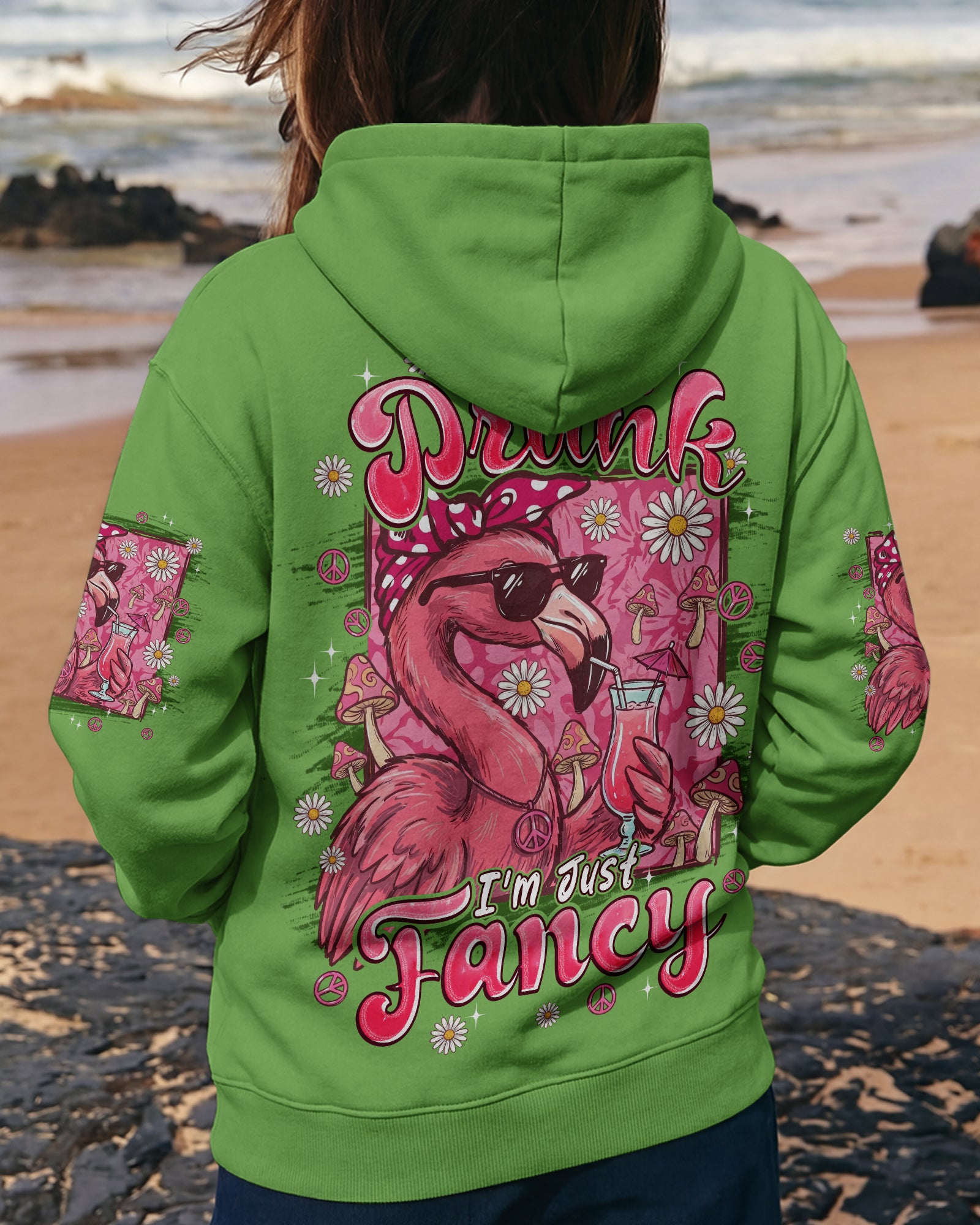 I'M NOT DRUNK I'M JUST FANCY FLAMINGO ALL OVER PRINT - TYPQ1607261