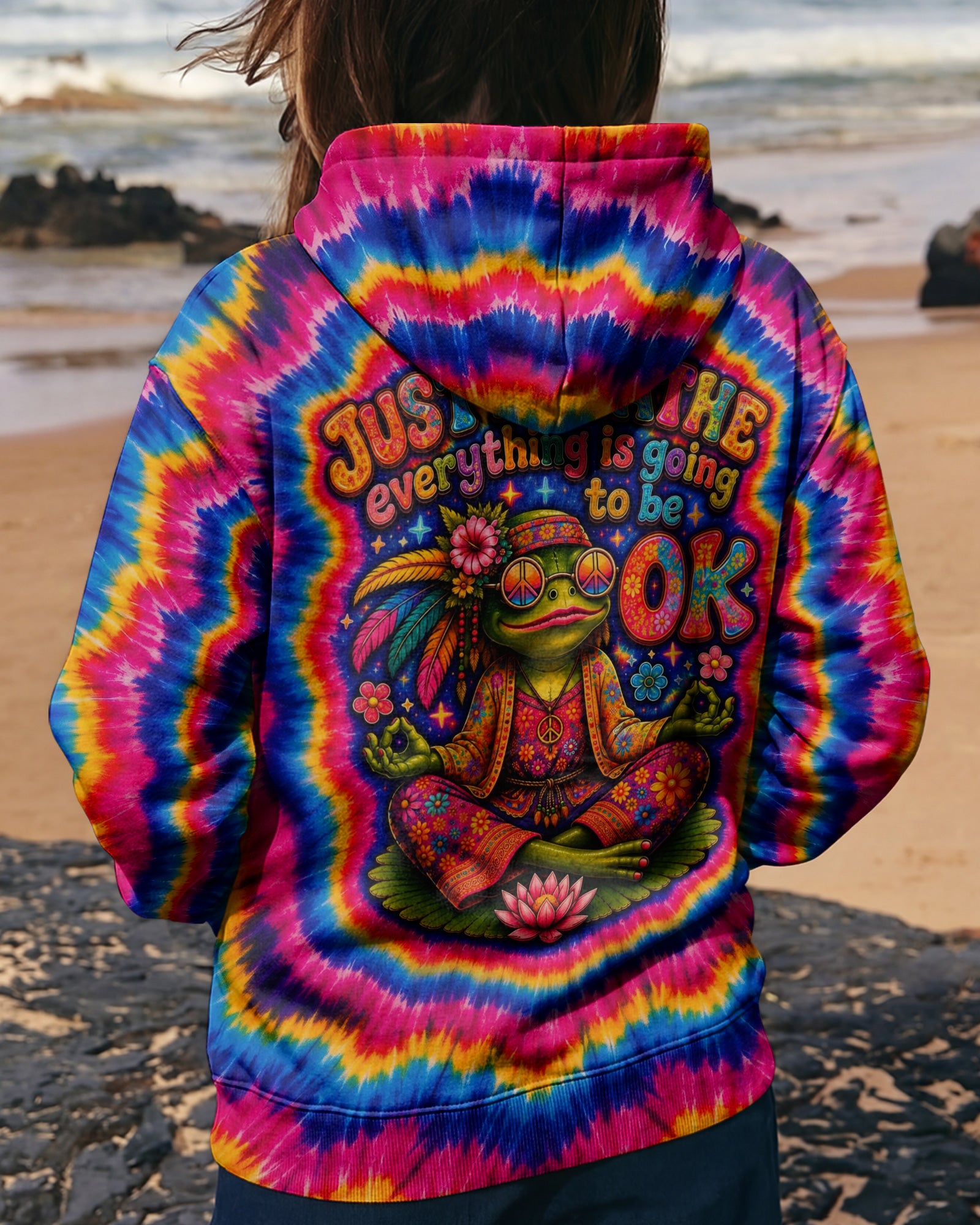 JUST BREATHE FROG SWIRL ALL OVER PRINT - KMTM2105261
