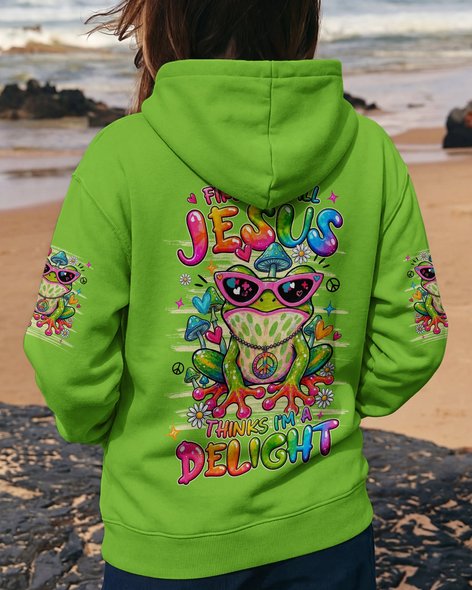 JESUS THINKS I'M A DELIGHT FROG ALL OVER PRINT - TYLN1407261